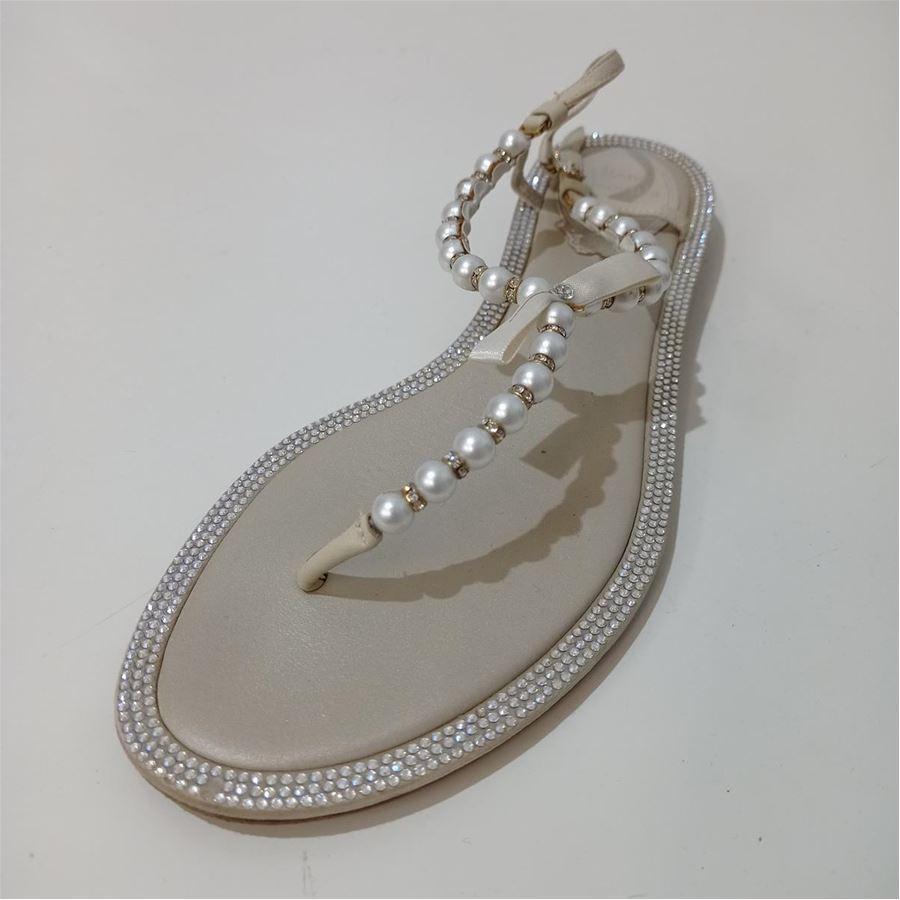 Women's René Caovilla Flip-flop sandal size 37 For Sale