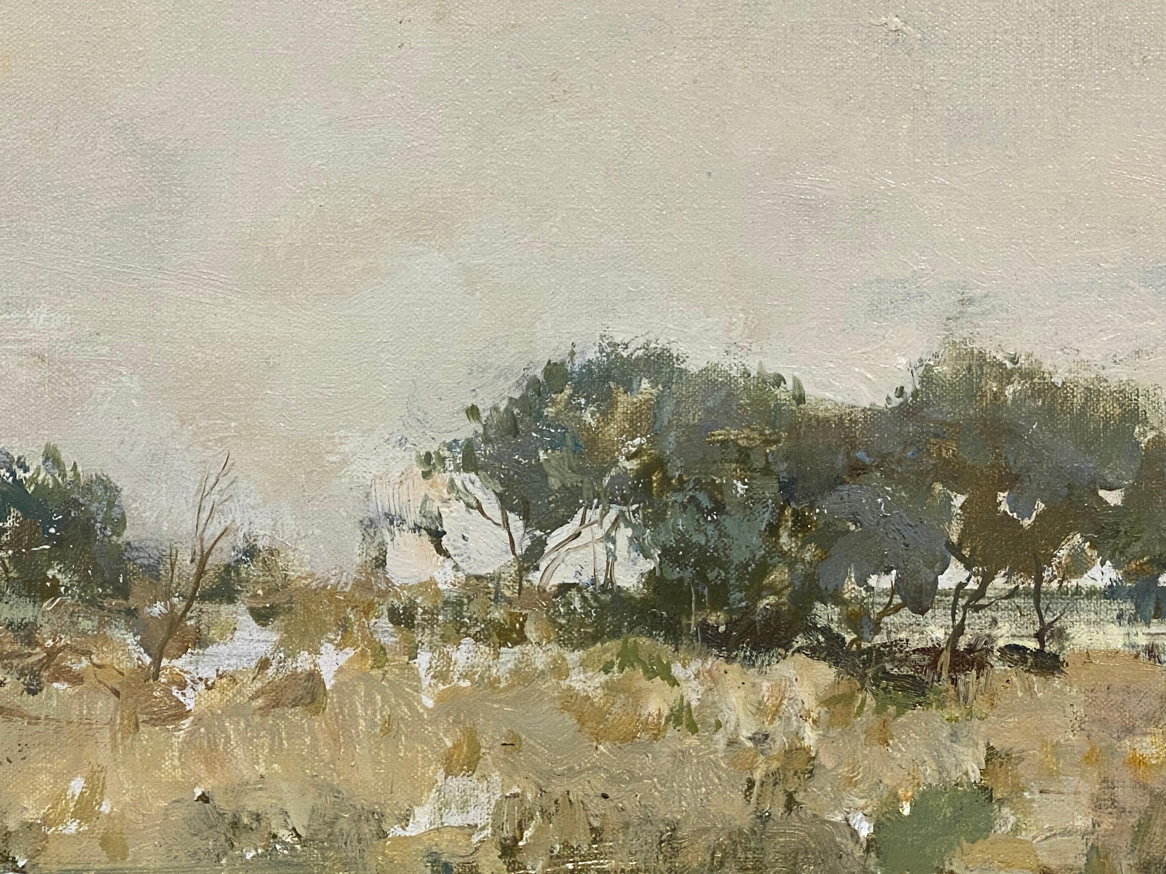 Dutch Cows on the Salt Marsh- 21st Century Contemporary Dutch Landscape Painting For Sale 3
