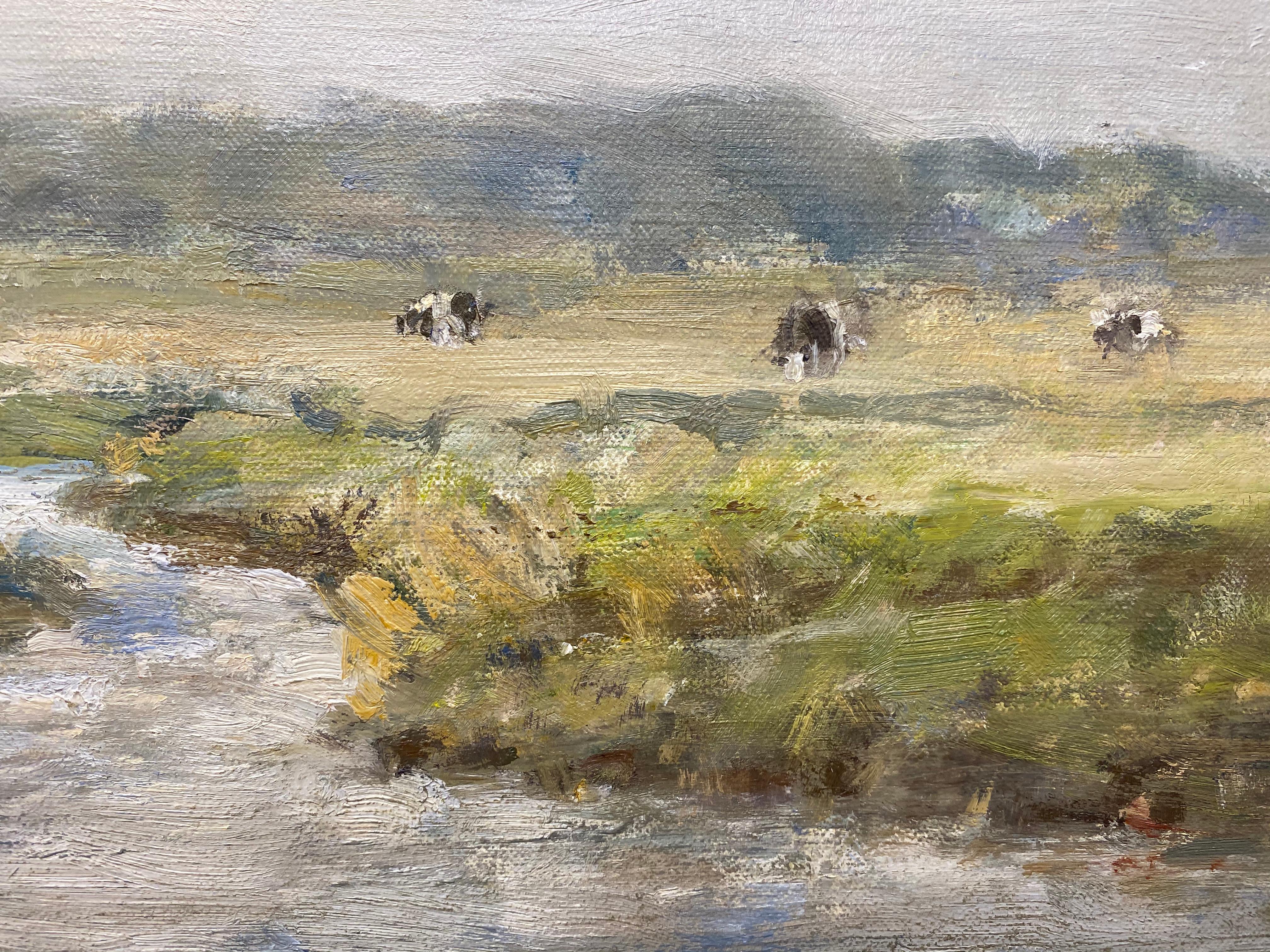 Oosterkwelder, Schiermonnikoog- Paisaje holandés contemporáneo del siglo XXI - Painting de Flip Gaasendam