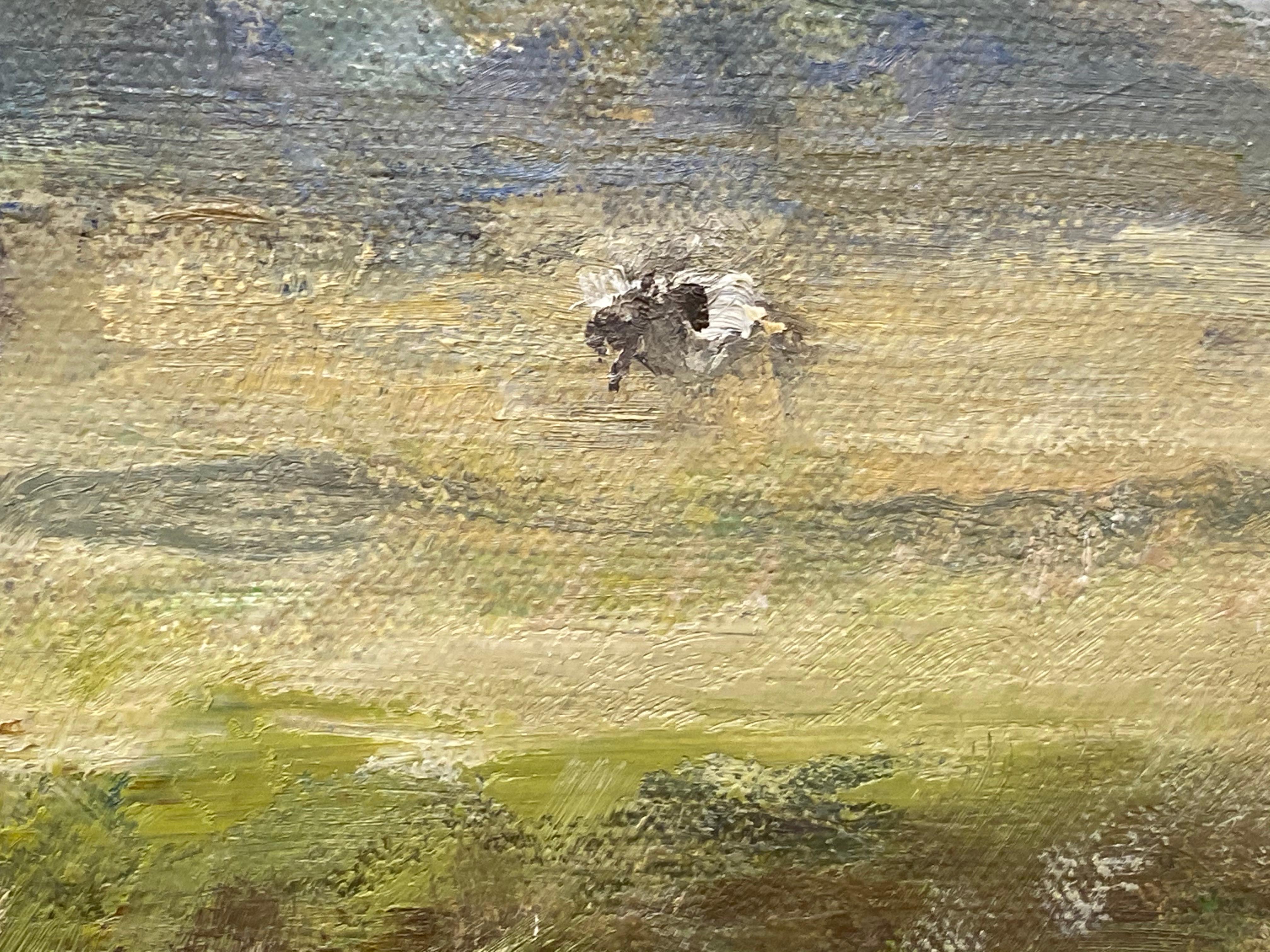 Oosterkwelder, Schiermonnikoog- Paisaje holandés contemporáneo del siglo XXI - Figurative Painting Gris de Flip Gaasendam