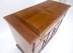 Flip Top Banded One Drawer Raised Panel Cherry 3 Door Liquor Cabinet Server MINT