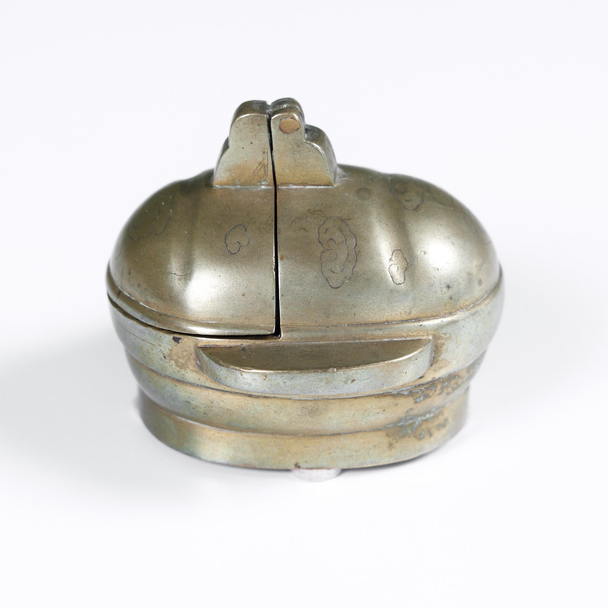 20th Century Flip-Top Brass Ashtray For Sale