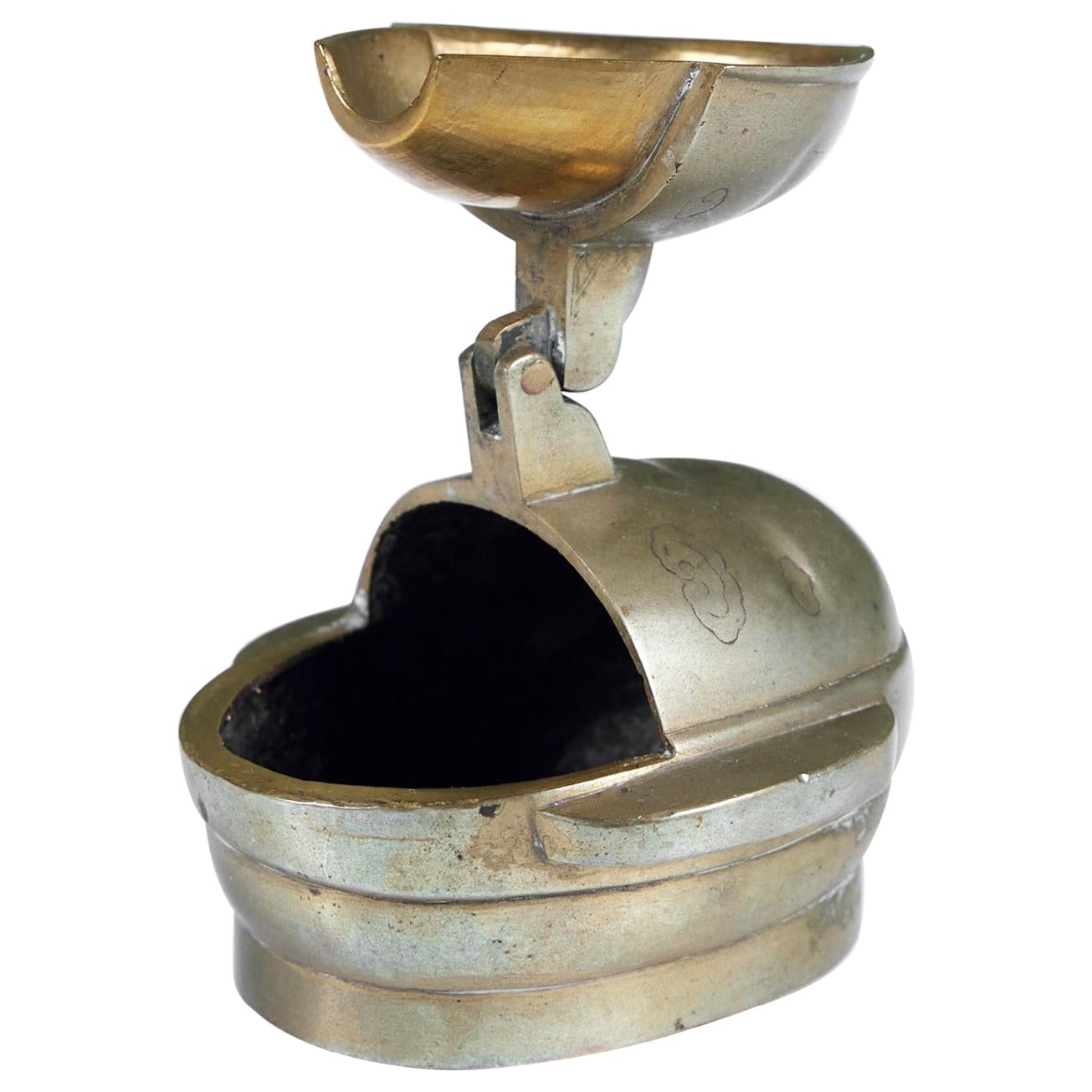 Flip-Top Brass Ashtray