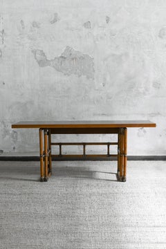 Flip-top console table, McGuire San Francisco 1970