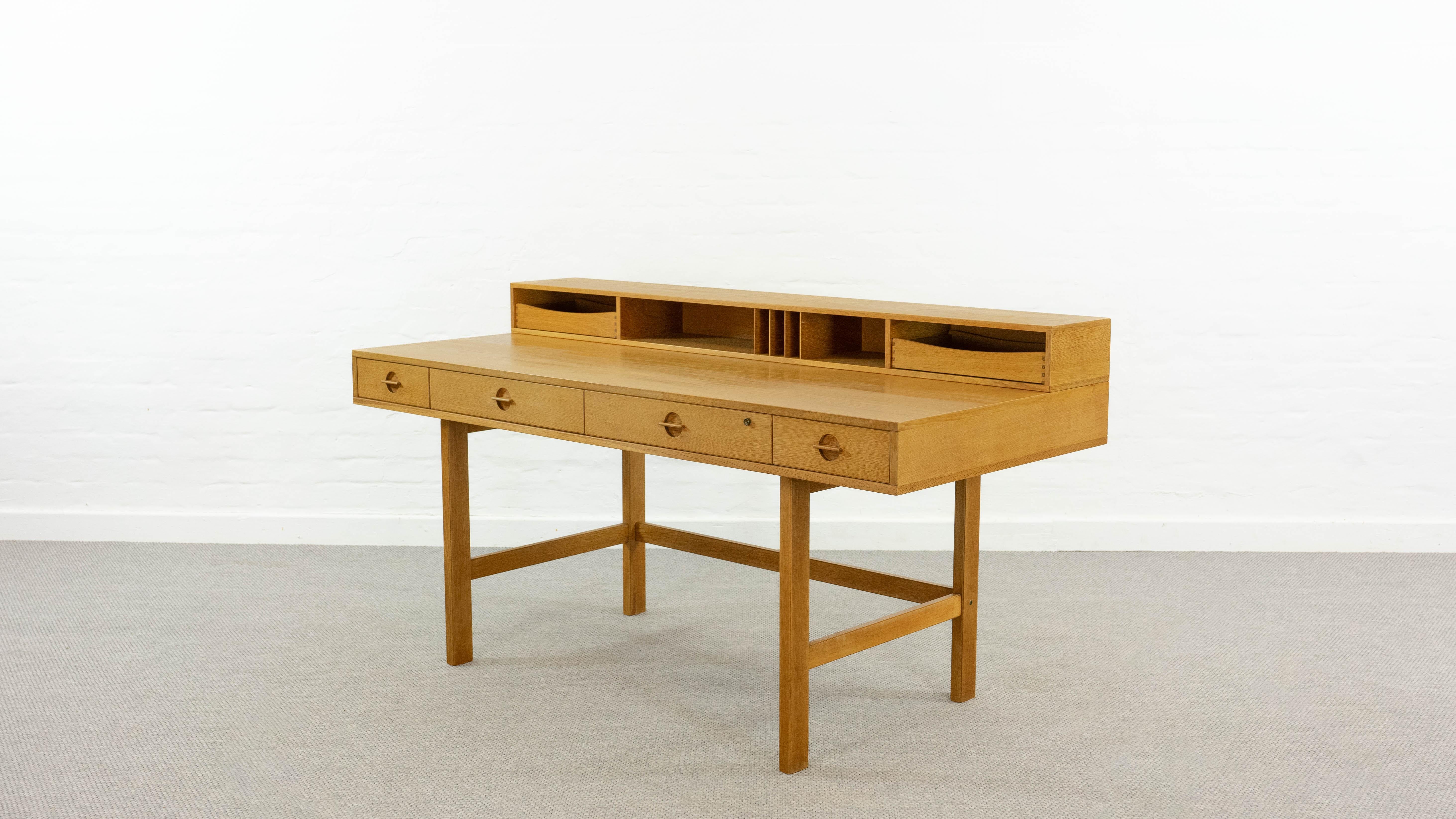 Danish Flip-Top Desk by Jens Quistgaard for Peter Lovig Nielsen in Oakwood For Sale