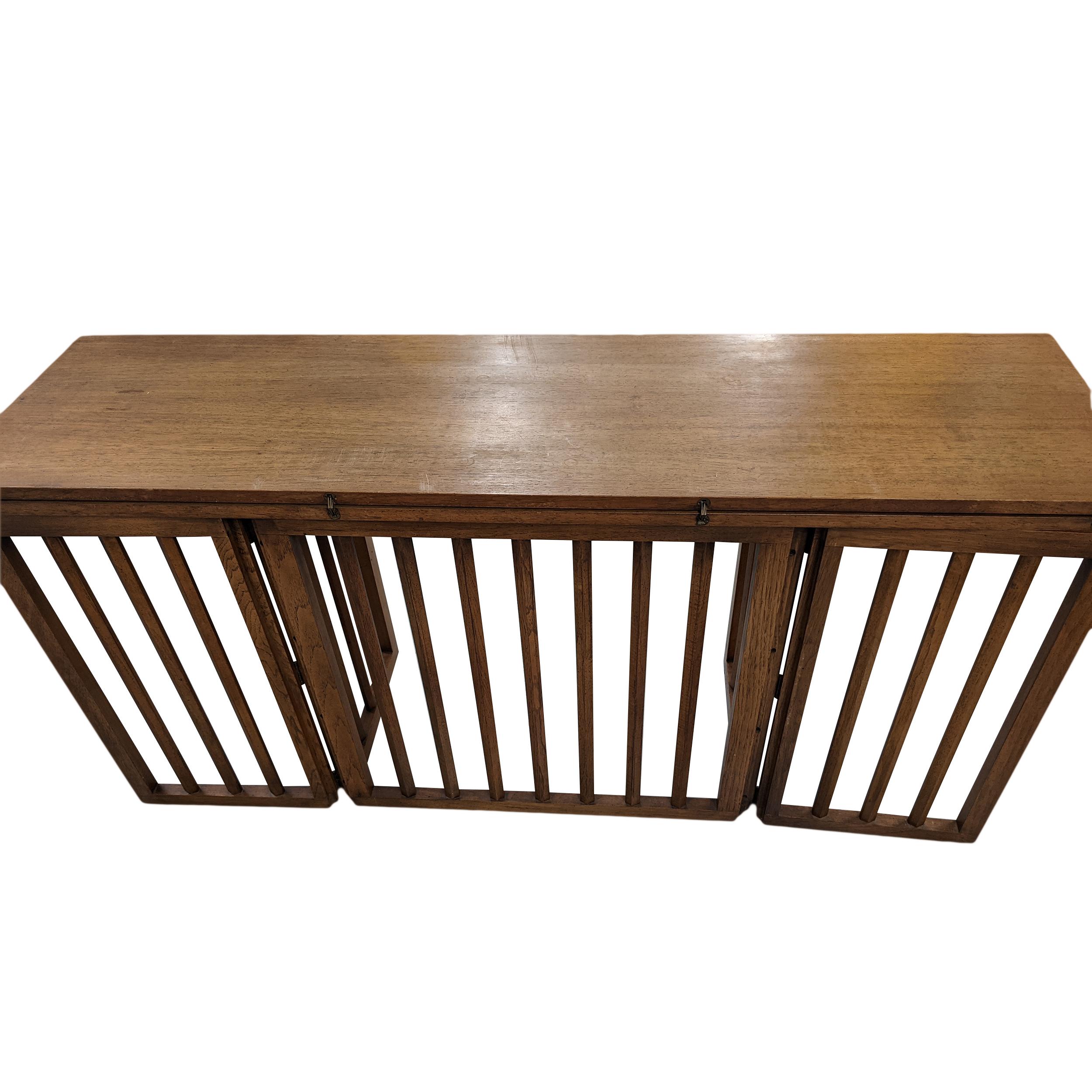 oak flip top table