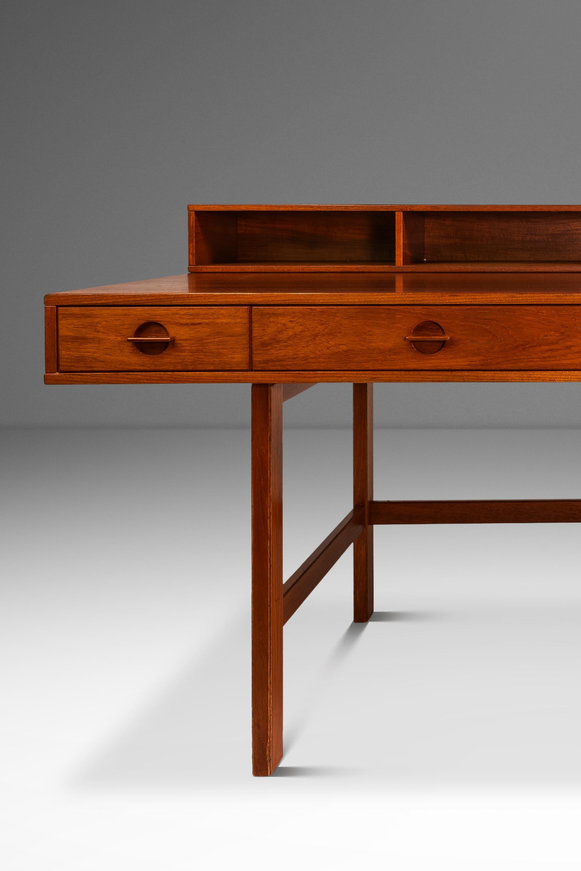 Flip-Top Executive Desk in Teak by Peter Løvig Nielsen, Denmark, c. 1960s For Sale 13