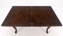 Flip Top Foldes Doppio Piano Parquet Tavolino da Cocktail in Castagno Gambe Intagliate