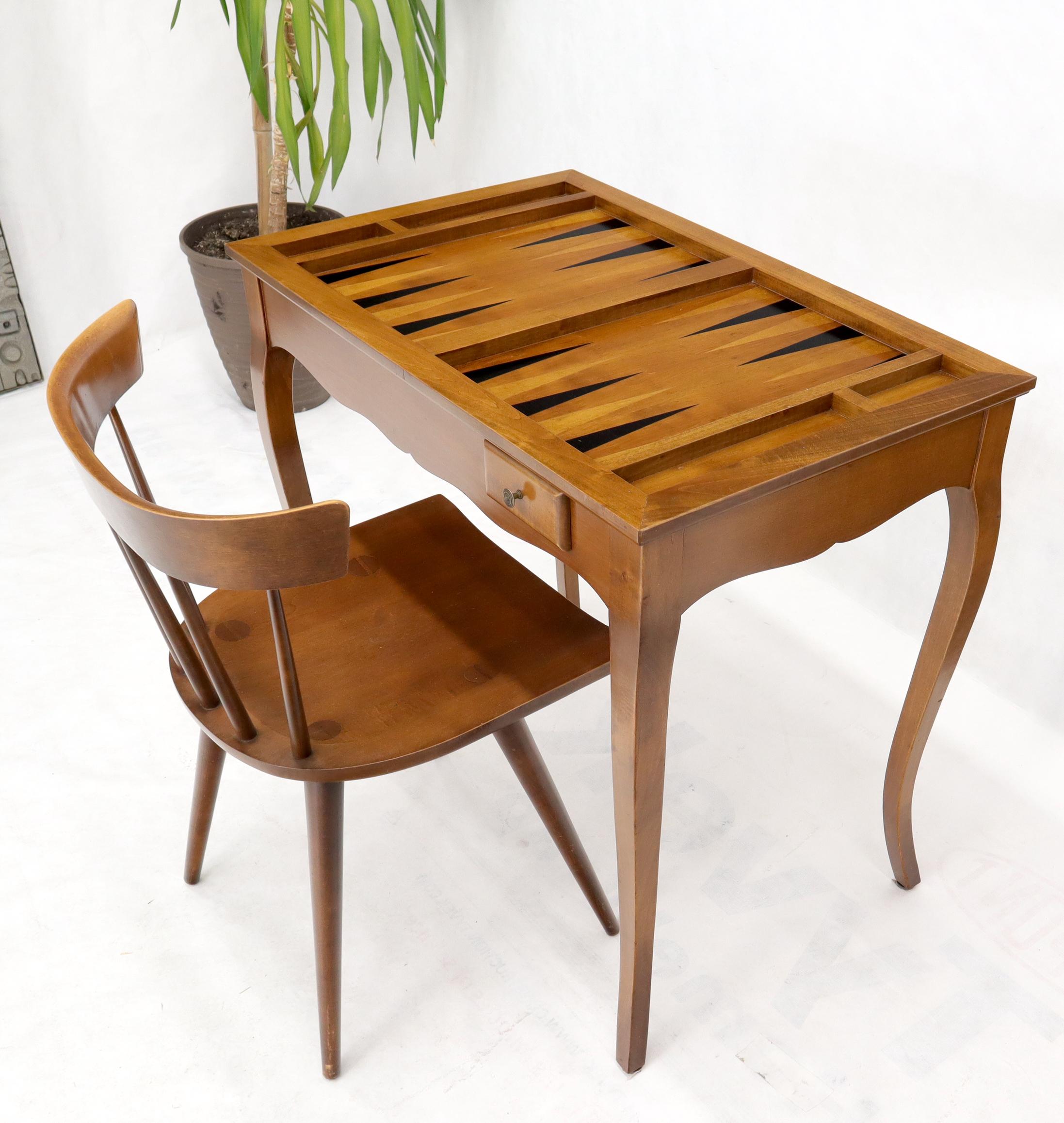 20th Century Flip Top Italian Chess Backgammon Game Table with Drawers