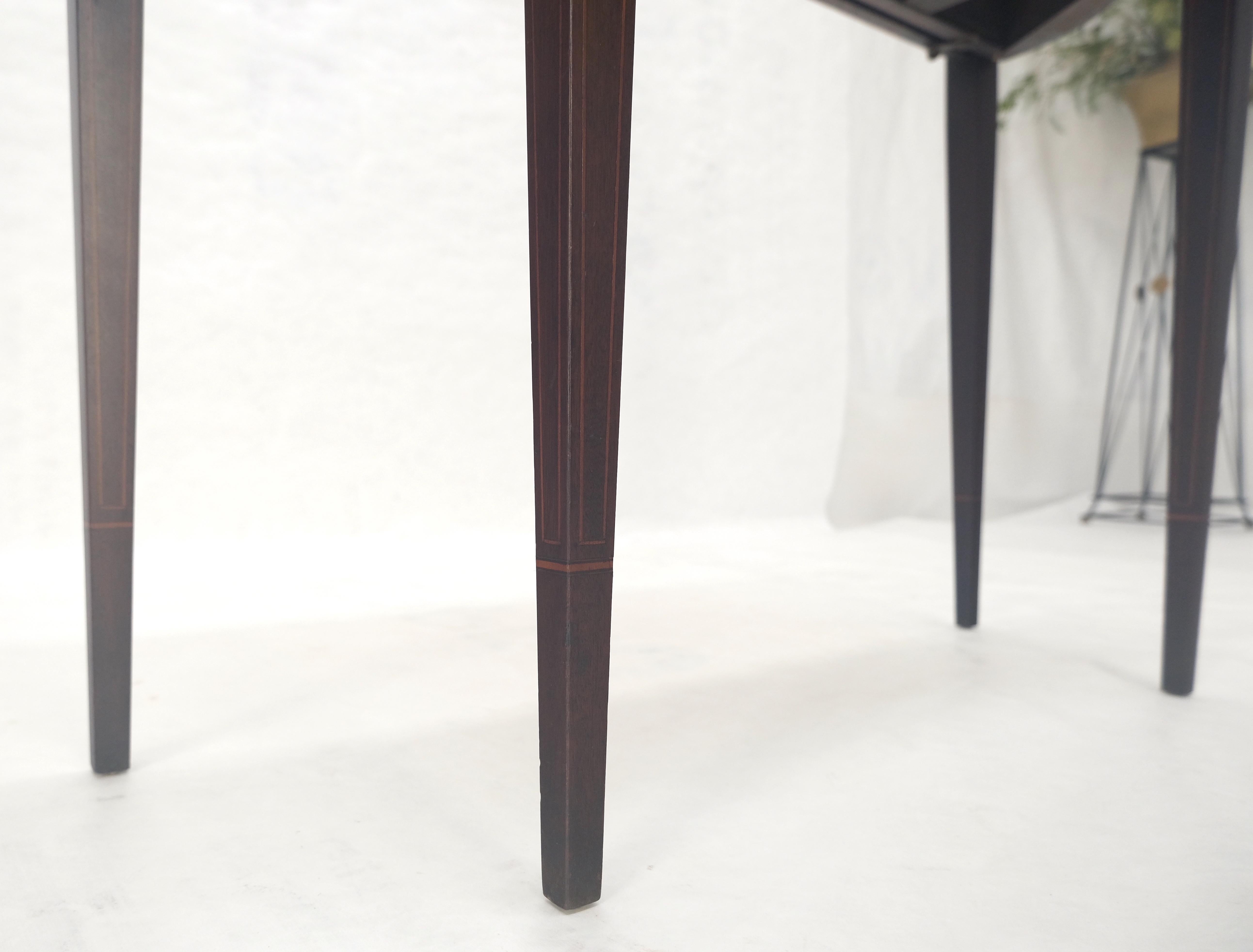 Flip Top Mahogany One Drawer Console Game Sofa Breakfast Top MINT For Sale 10