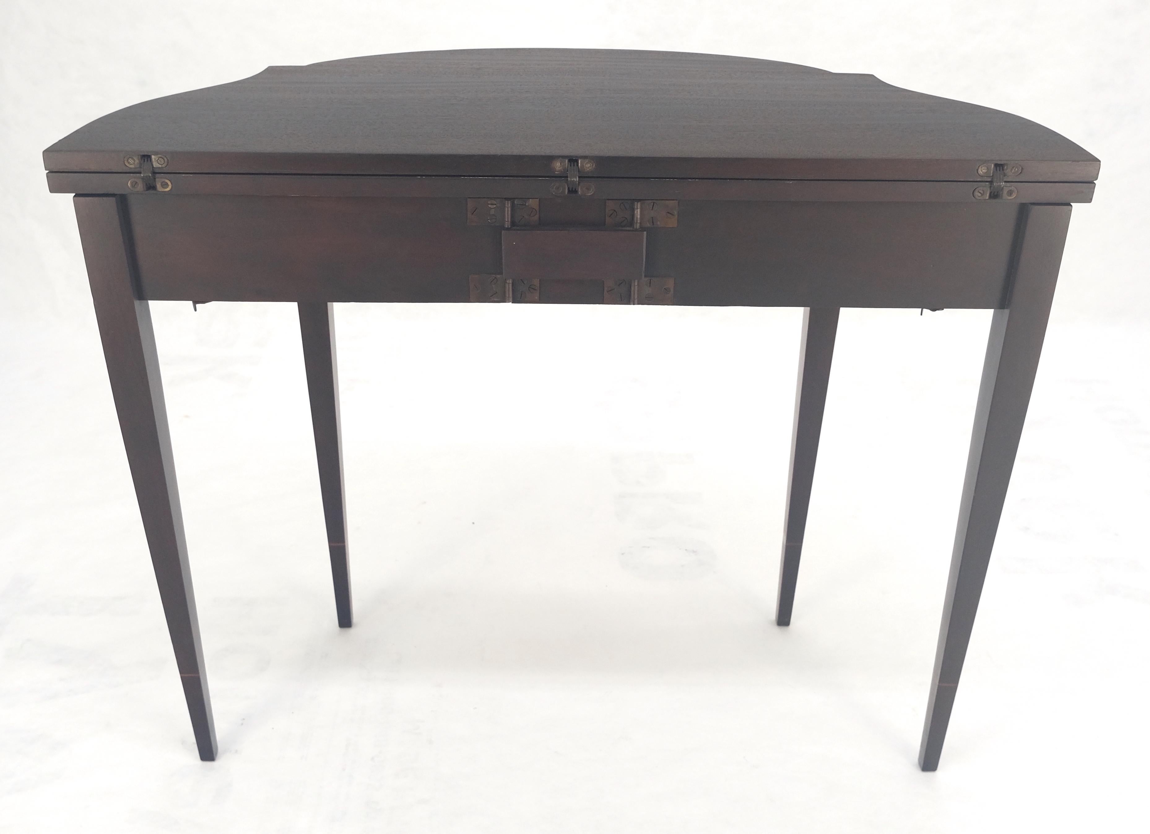 Flip Top Mahogany One Drawer Console Game Sofa Breakfast Top MINT For Sale 12