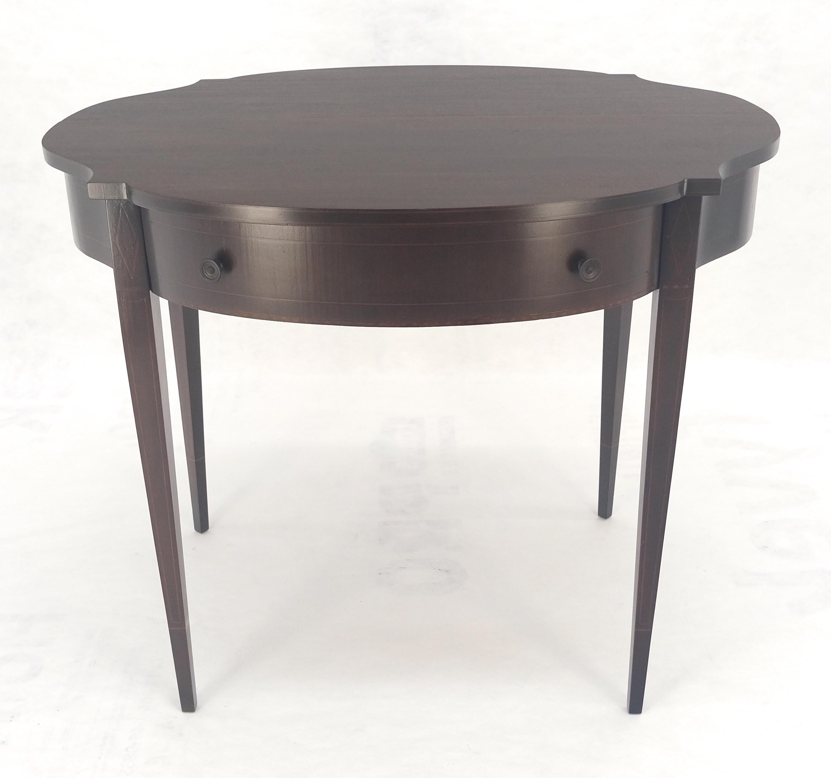 Lacquered Flip Top Mahogany One Drawer Console Game Sofa Breakfast Top MINT For Sale