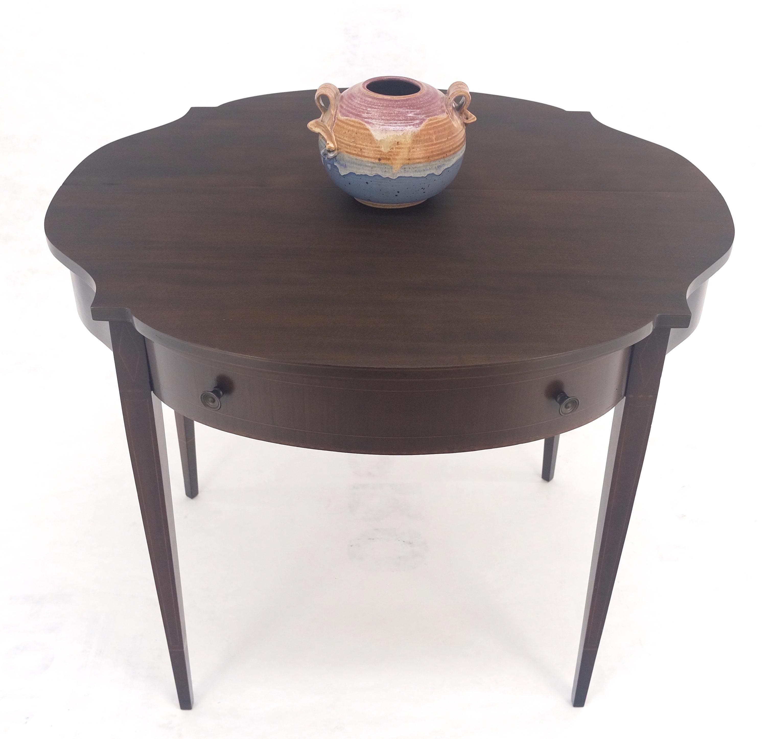 Flip Top Mahogany One Drawer Console Game Sofa Breakfast Top MINT For Sale 3