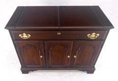 Flip Top Serving Bar cabinet Solid Cherry Bracket Feet MINT