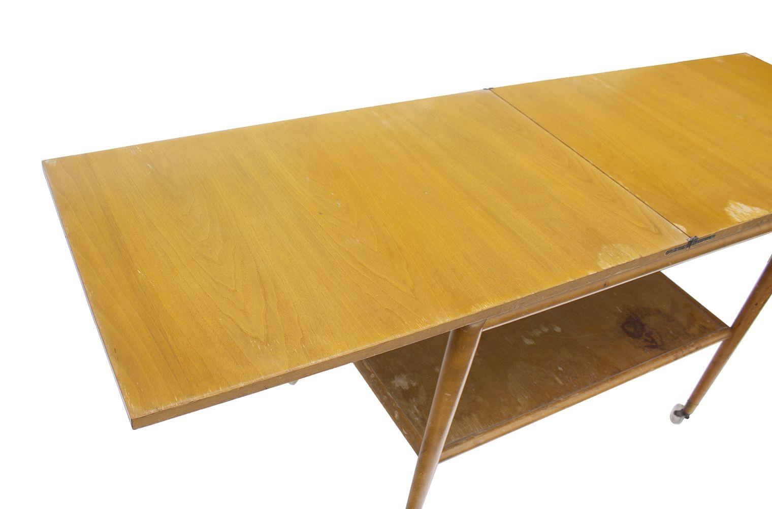 Flip Top Serving Cart by T.H. Robsjohn-Gibbings for Widdicomb 3