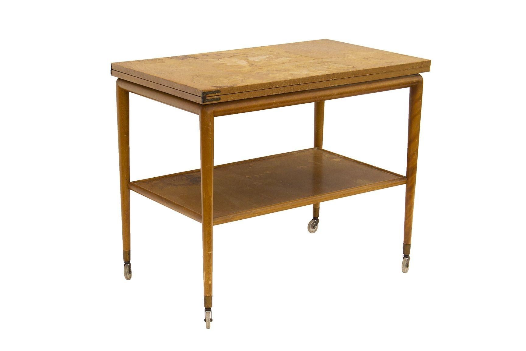 American Flip Top Serving Cart by T.H. Robsjohn-Gibbings for Widdicomb