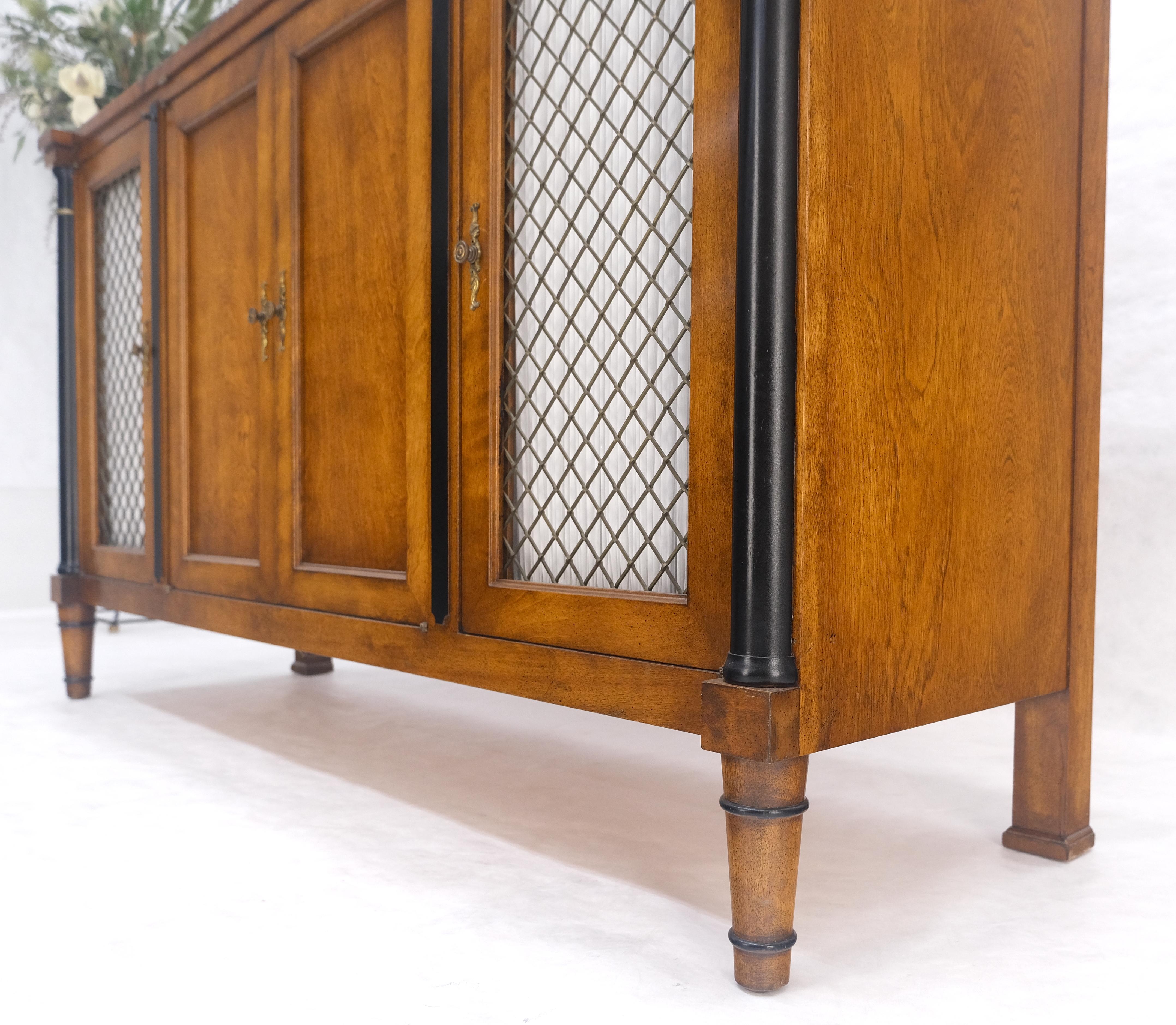 Flip Top Serving Tray Table 4 Doors Credenza Bar Server Sideboard MINT For Sale 4