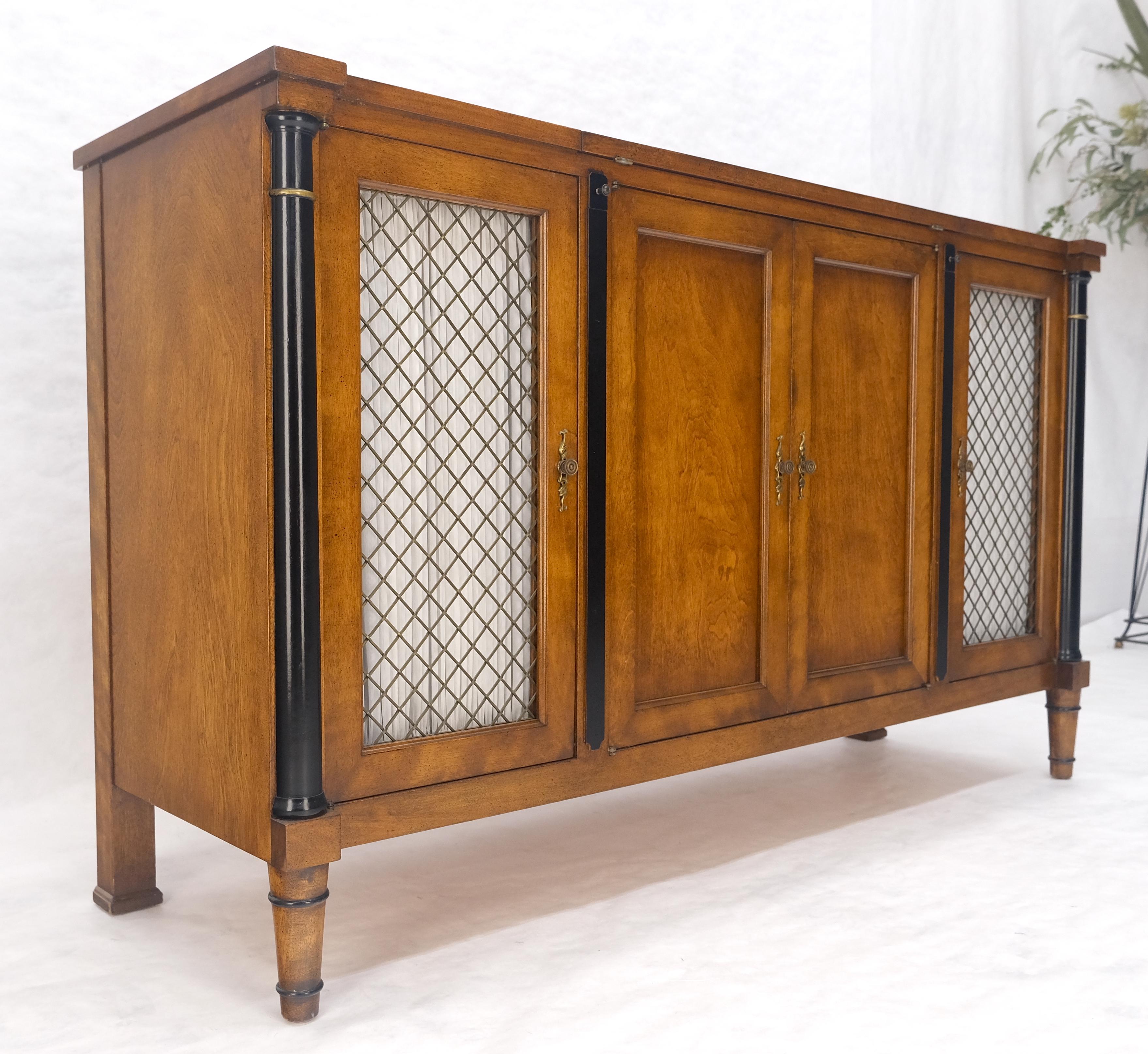 Flip Top Serving Tray Table 4 Doors Credenza Bar Server Sideboard MINT For Sale 5