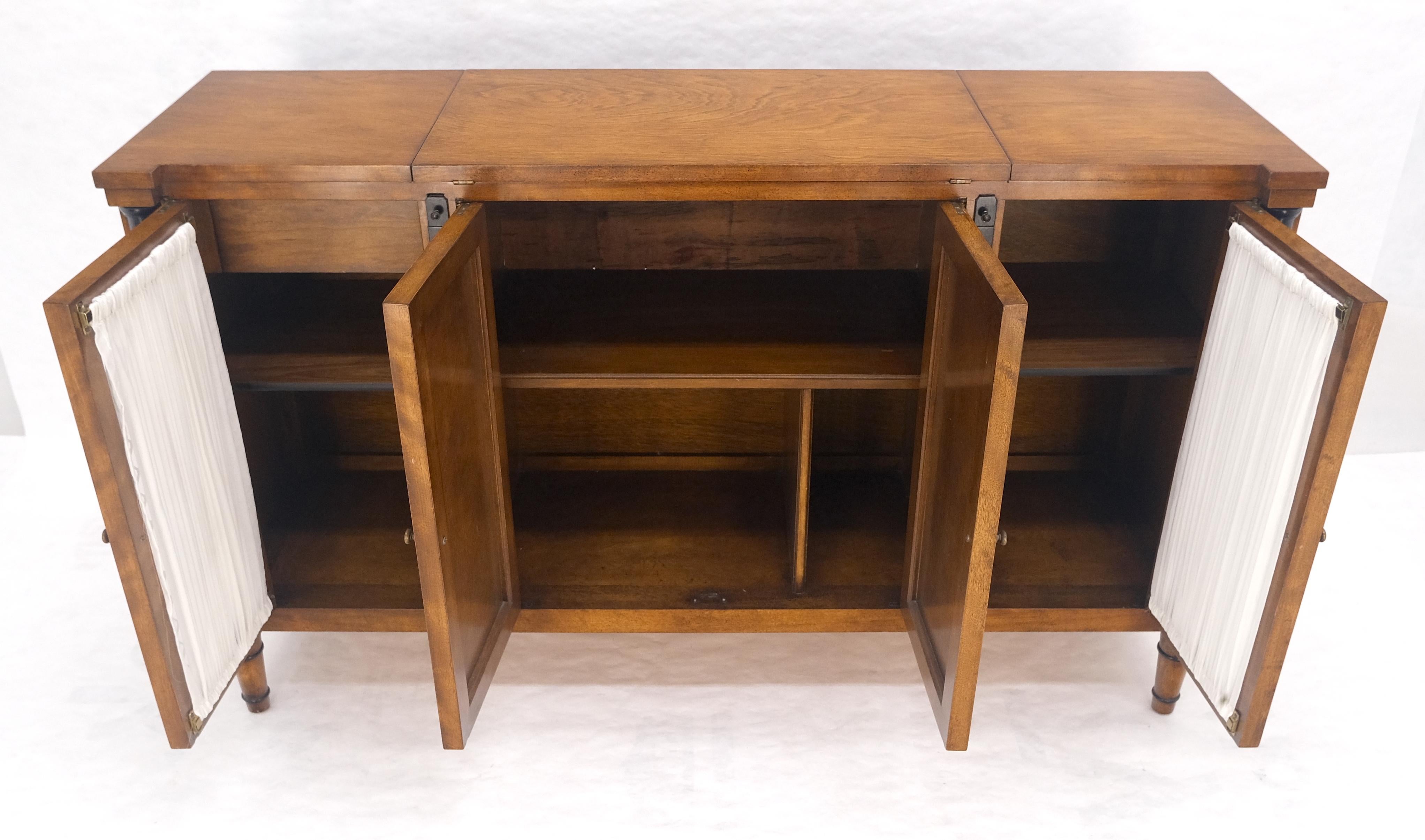 Flip Top Serving Tray Table 4 Doors Credenza Bar Server Sideboard MINT For Sale 6