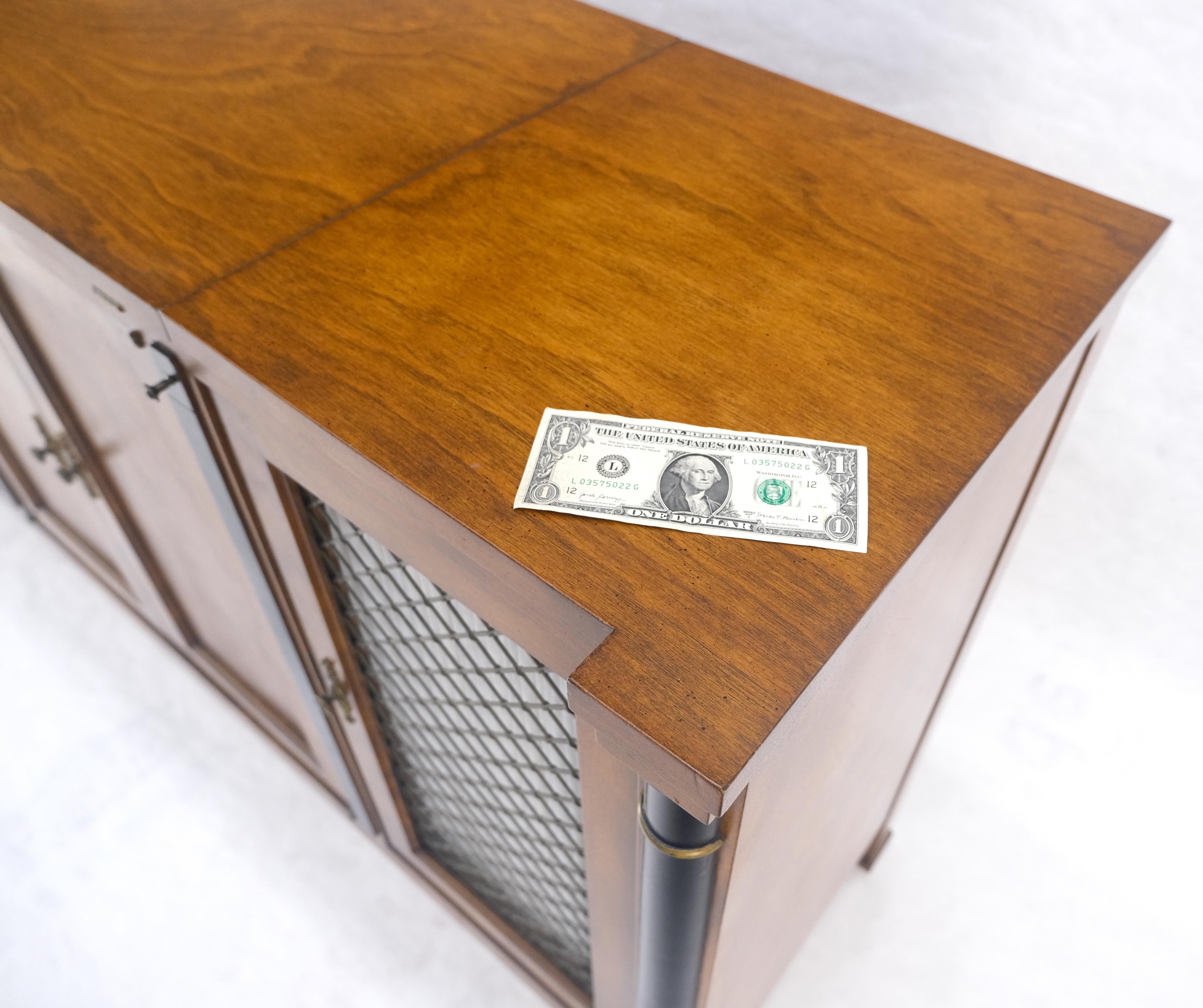 Flip Top Serving Tray Table 4 Doors Credenza Bar Server Sideboard MINT For Sale 10