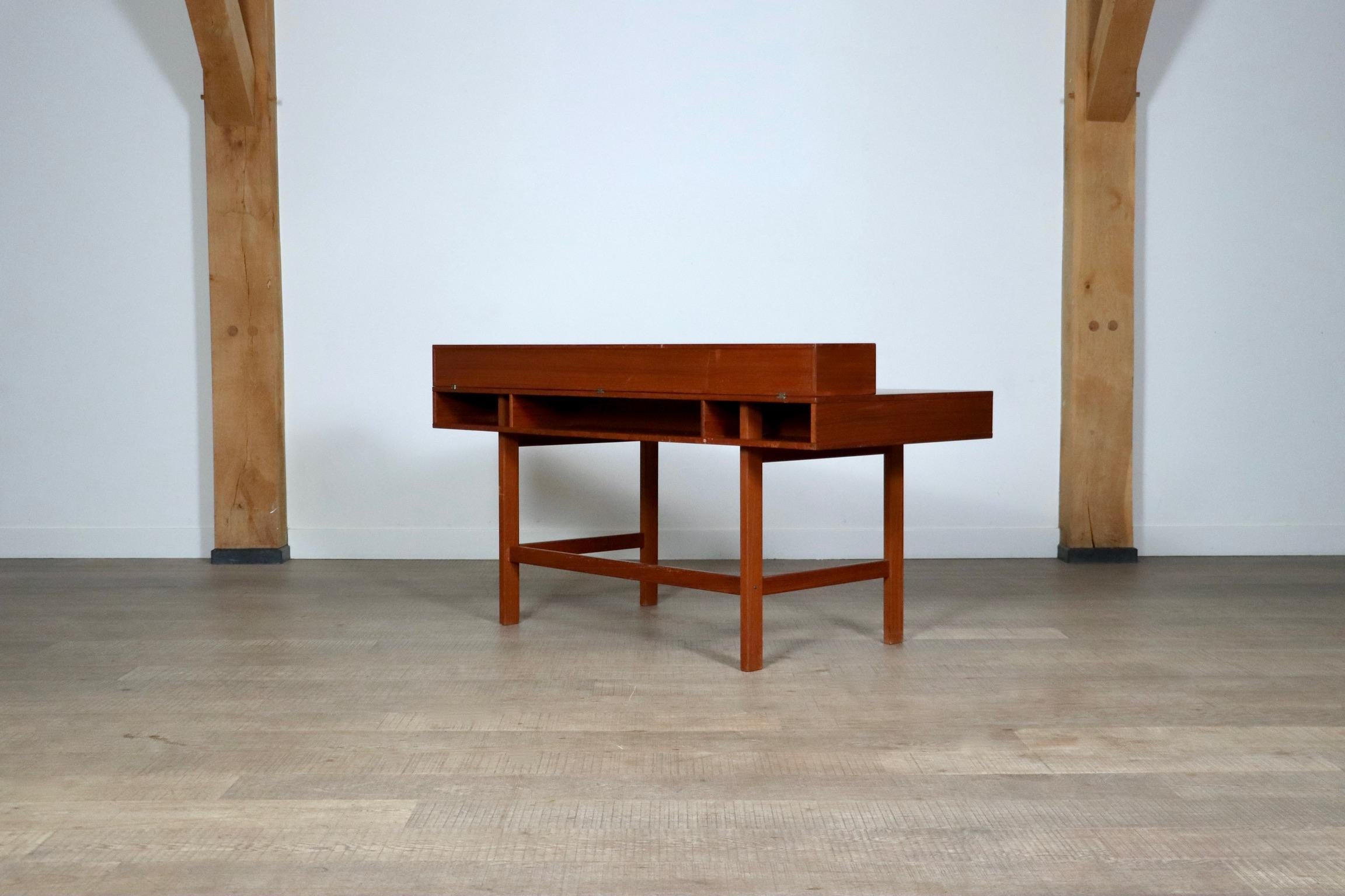 Flip-Top Teak Desk By Peter Løvig Nielsen, Denmark, 1972 8