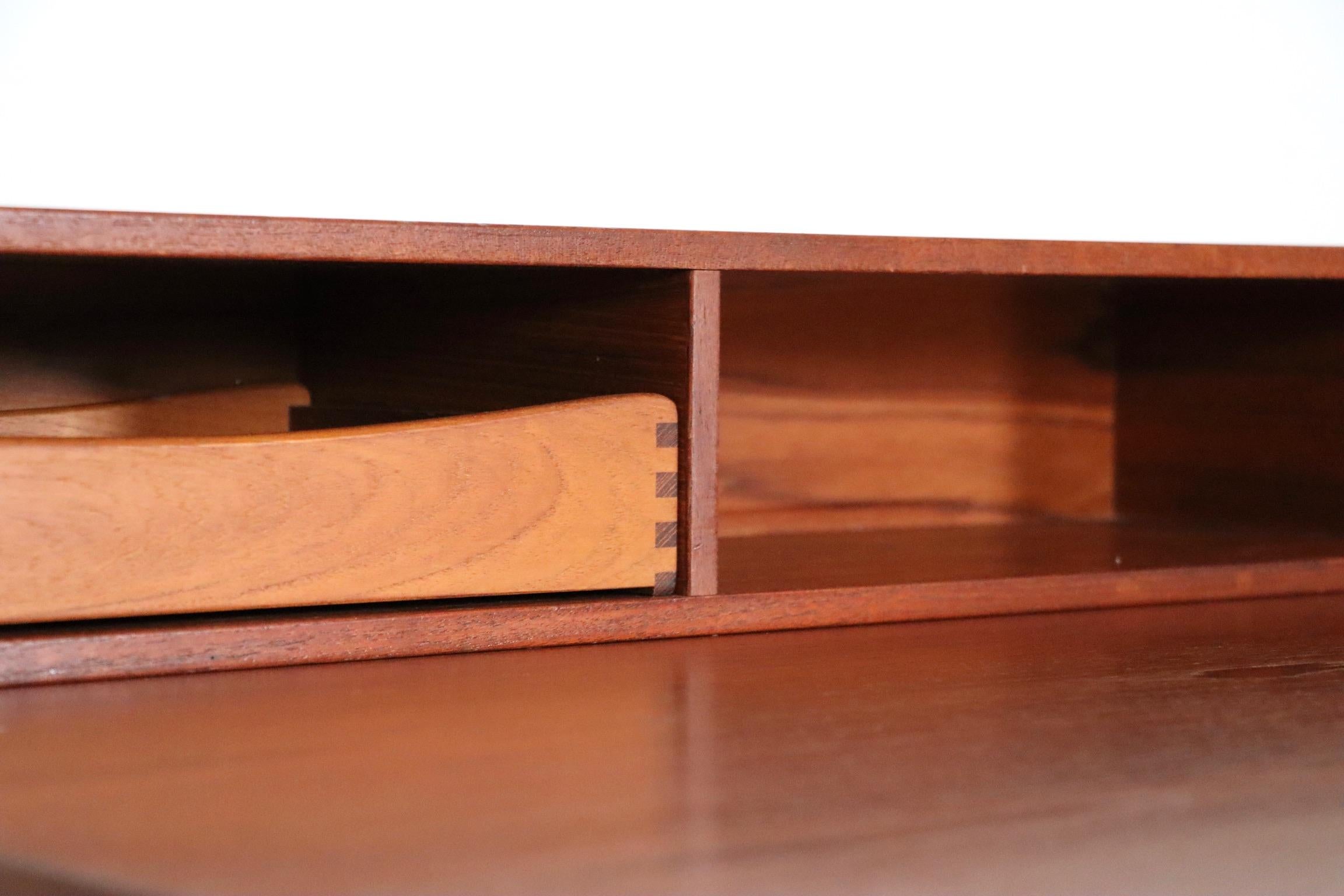Flip-Top Teak Desk By Peter Løvig Nielsen, Denmark, 1972 9