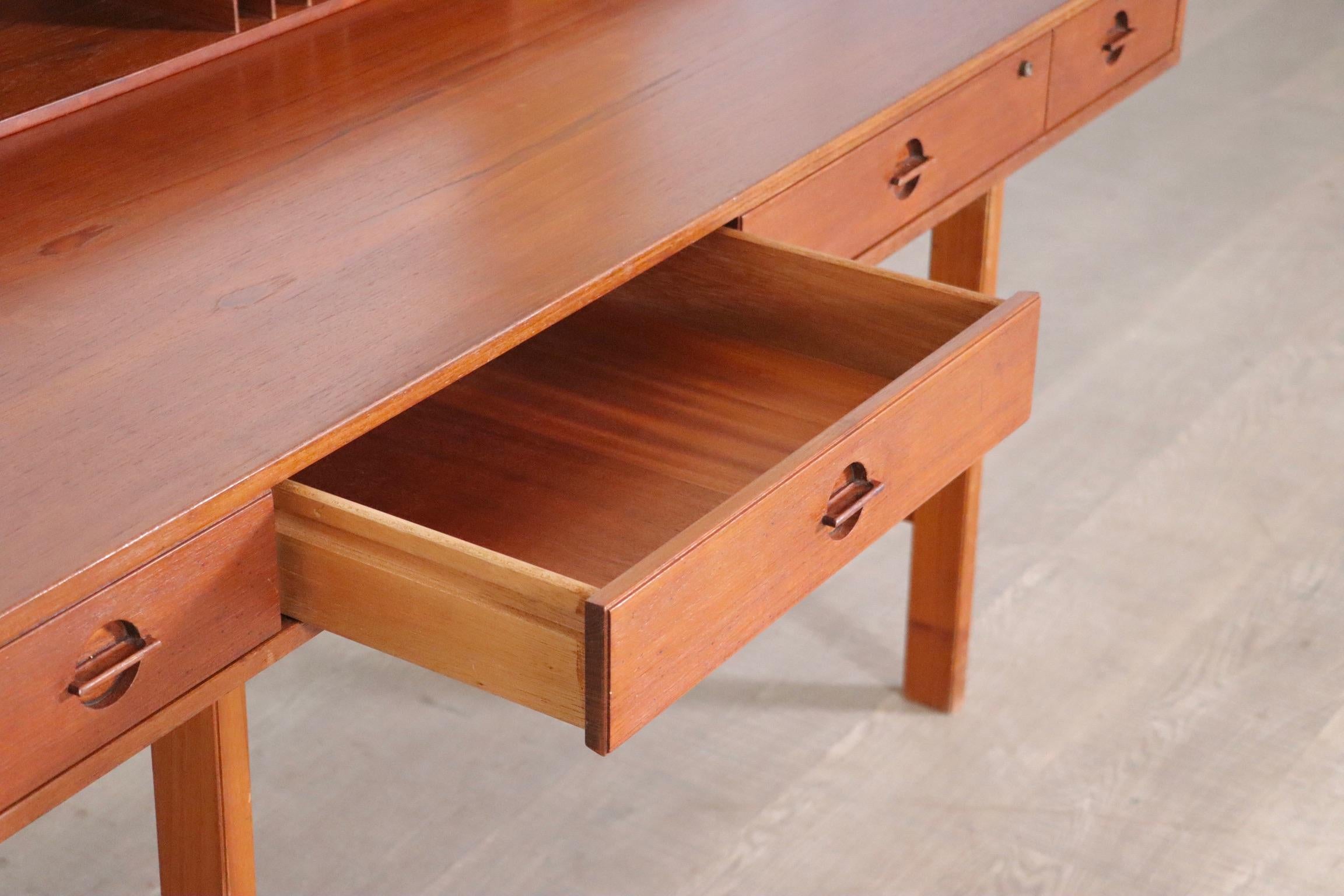 Flip-Top Teak Desk By Peter Løvig Nielsen, Denmark, 1972 1