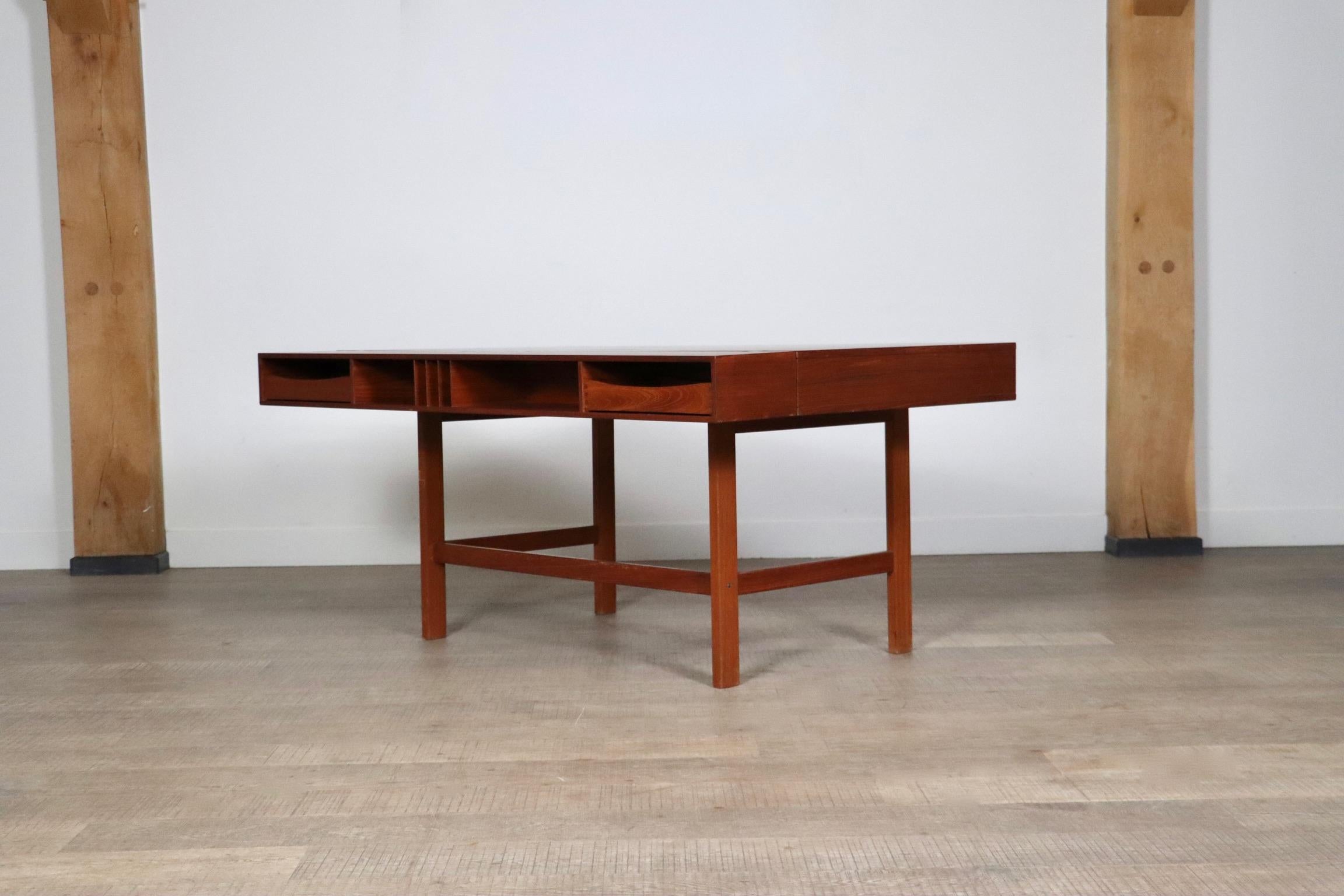 Flip-Top Teak Desk By Peter Løvig Nielsen, Denmark, 1972 2