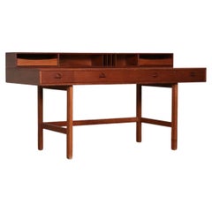 Flip-Top Teak Desk By Peter Løvig Nielsen, Denmark, 1972