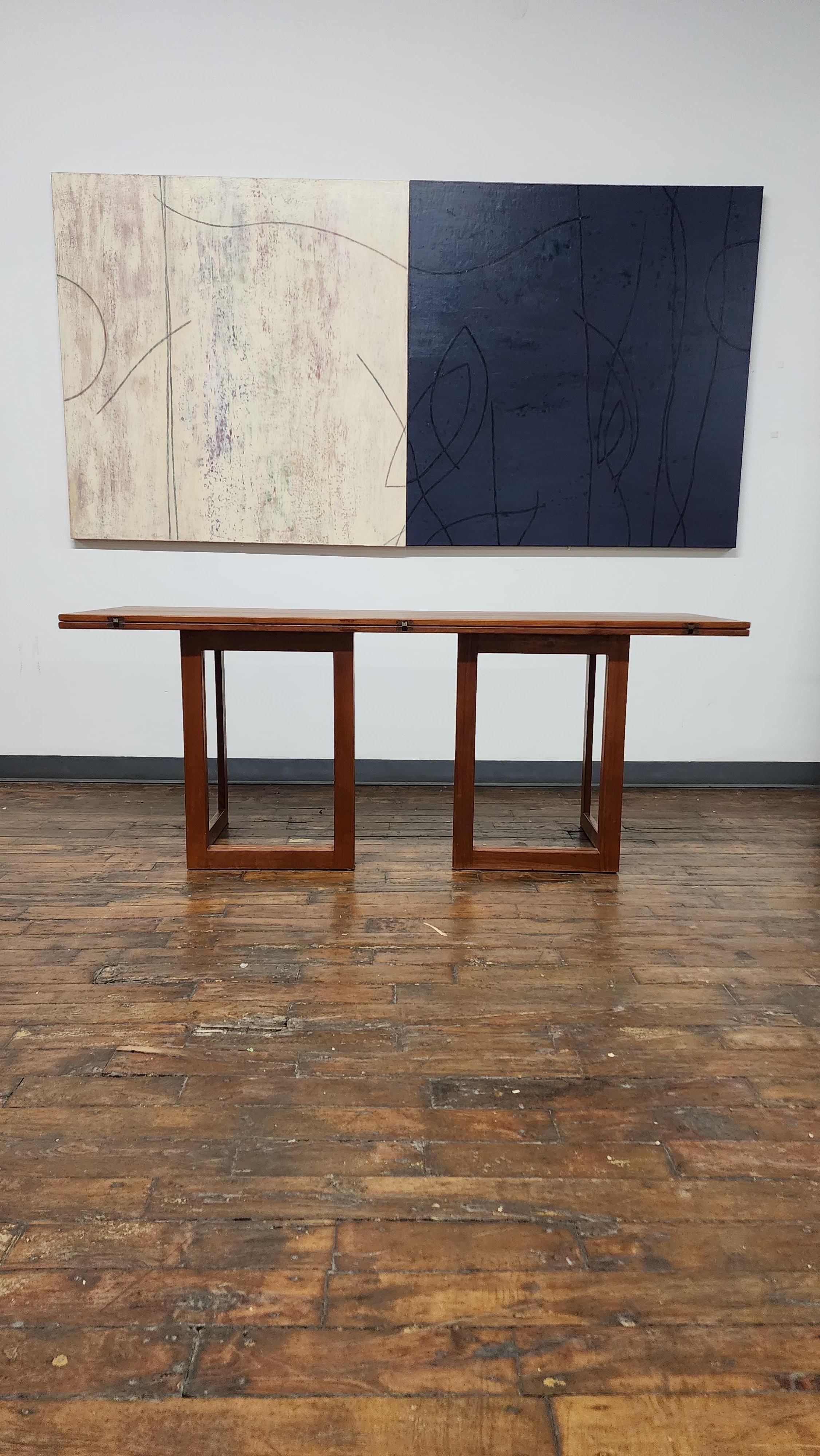 Flip Top Teak Dining Table by Skovmand And Andersen For Sale 5