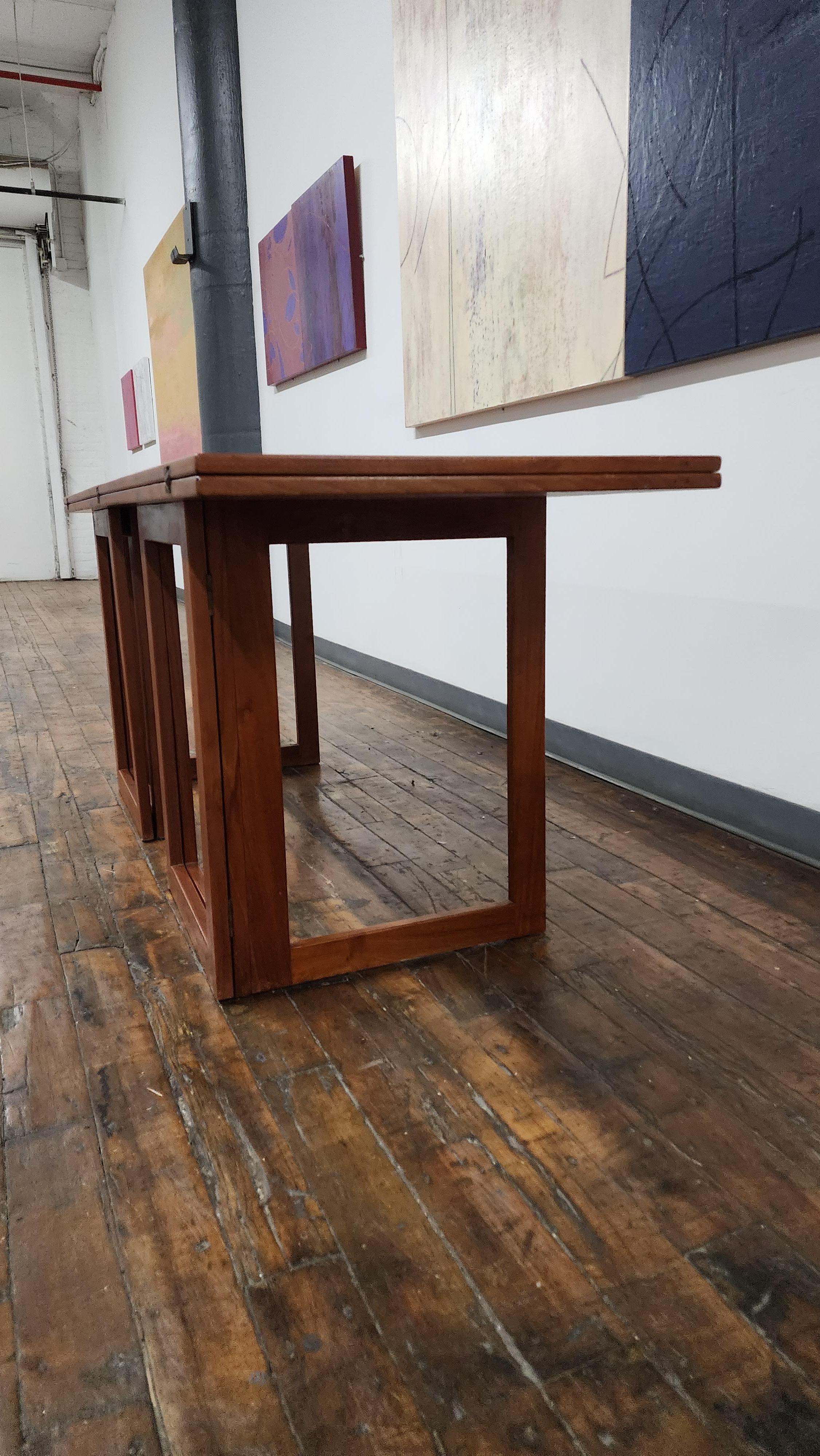 Flip Top Teak Dining Table by Skovmand And Andersen For Sale 3