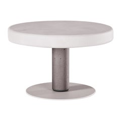 Flipper-Kollektion, niedriger Beton-Couchtisch Mod. Farbe White+Ardesia Zement, I Color