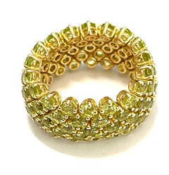 Flirt Collection 18 Karat Gelbgold Flacher Ring mit Peridot - FLIRT collectio*