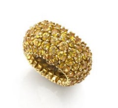 Anello in oro giallo 18 carati con zaffiro giallo - collezione FLIRT*