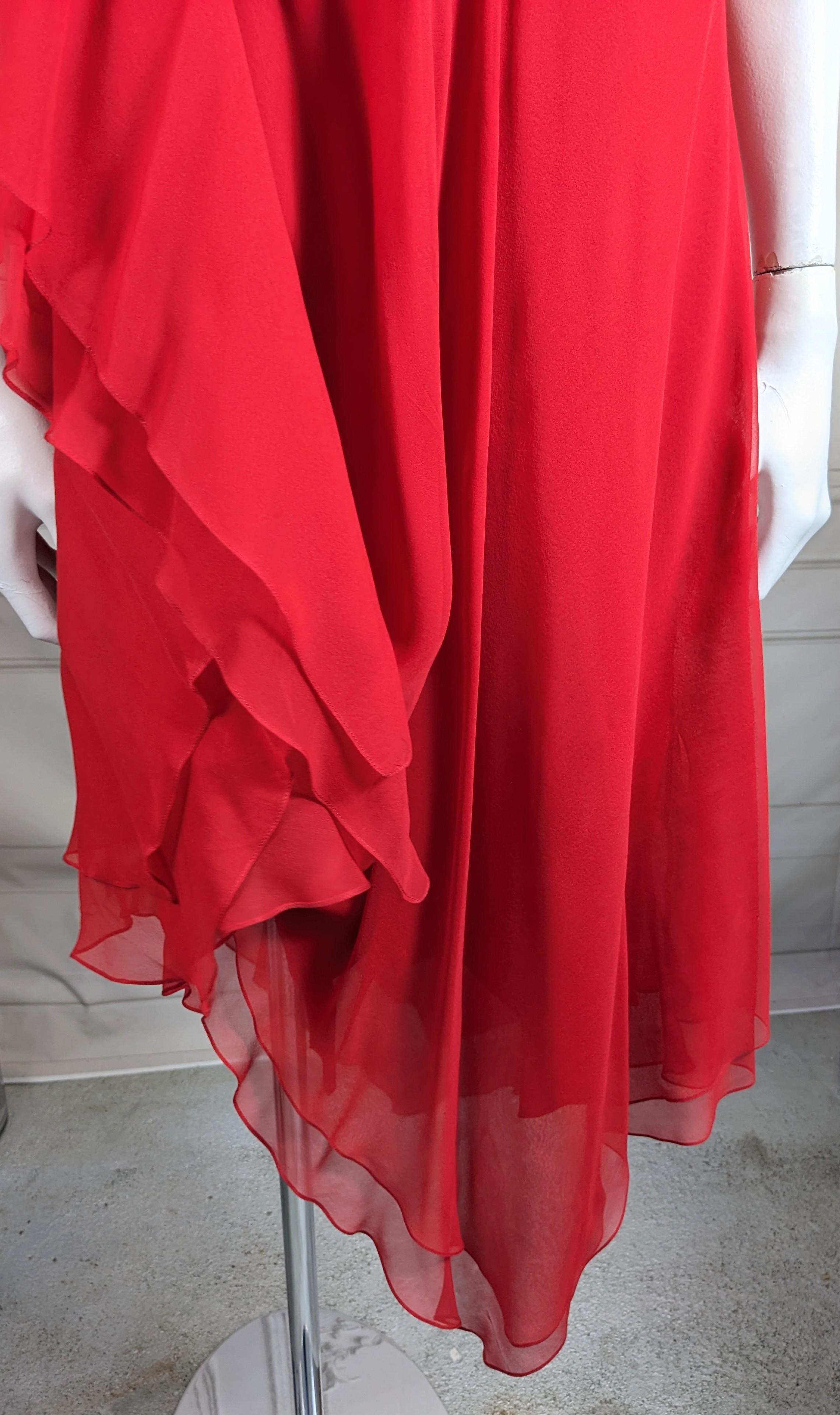 Flirty Bias Silk Chiffon Beaded Dance Dress For Sale 3