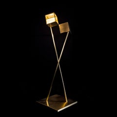 FLIS - Solid brass floor light handmade by Diaphan Studio