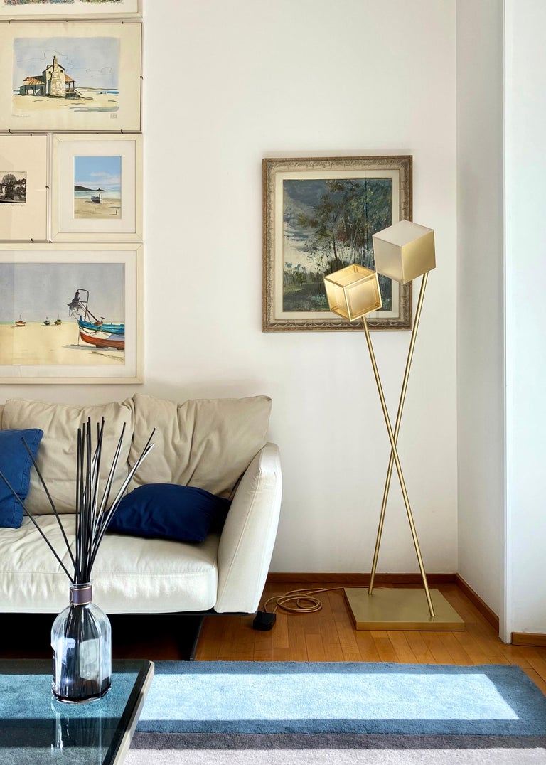 FLIS - Solid brass floor light handmade by Diaphan Studio For Sale at ...