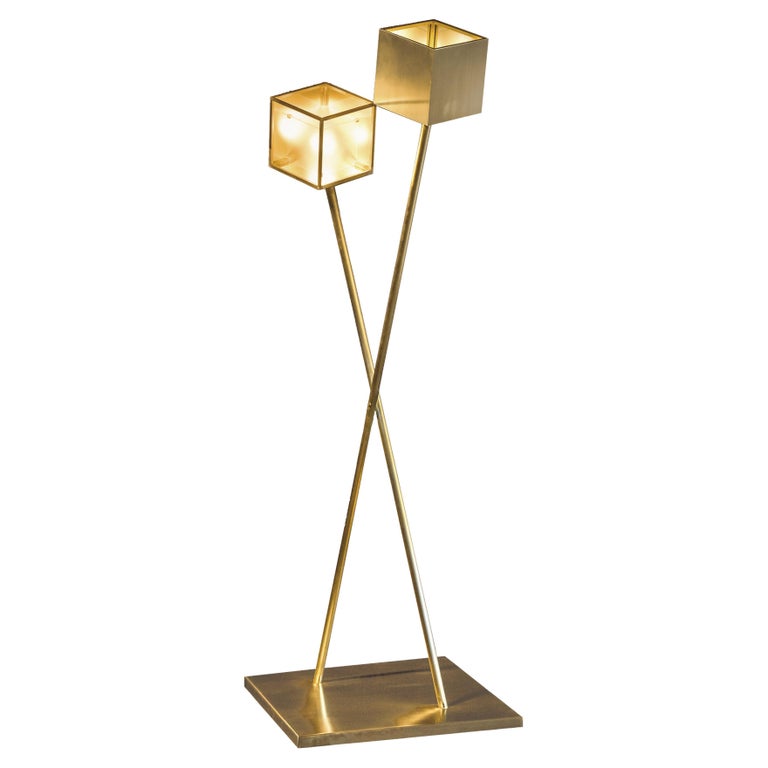 FLIS - Solid brass floor light handmade by Diaphan Studio For Sale at ...