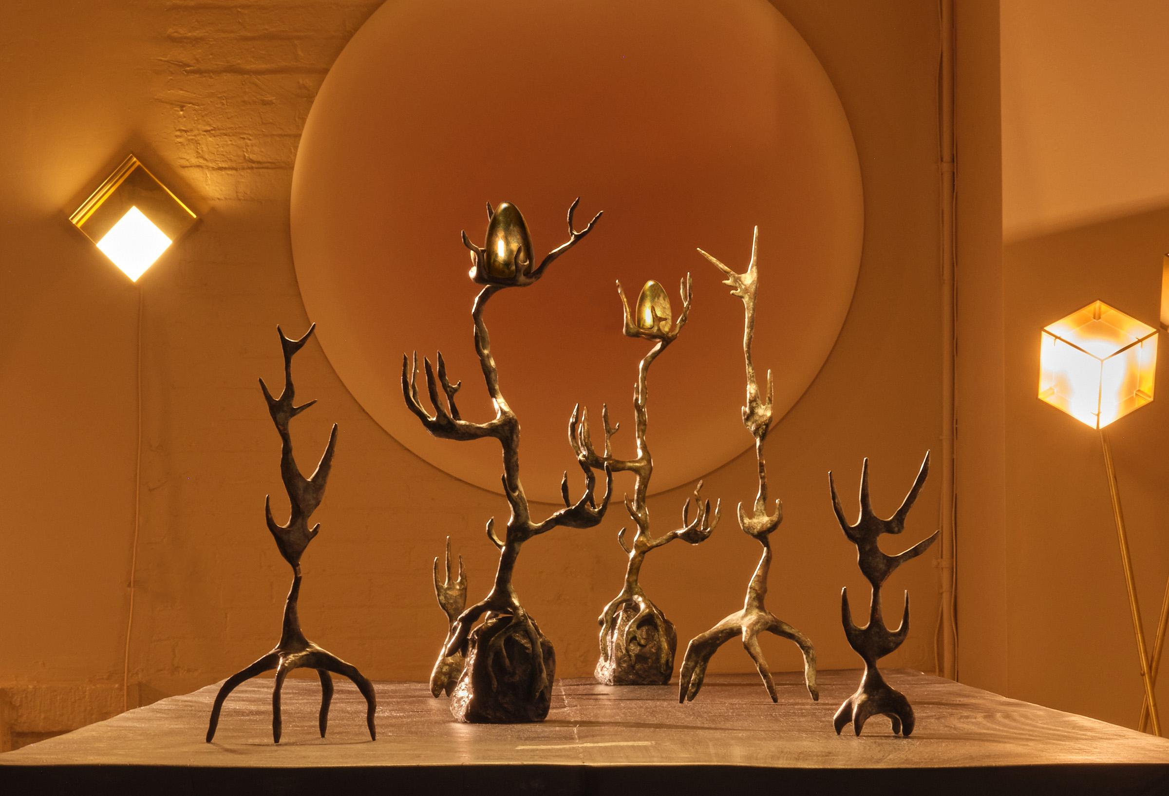 Flis Sculptural Floor Lamp Brass by Diaphan Studio, REP by Tuleste Factory 7