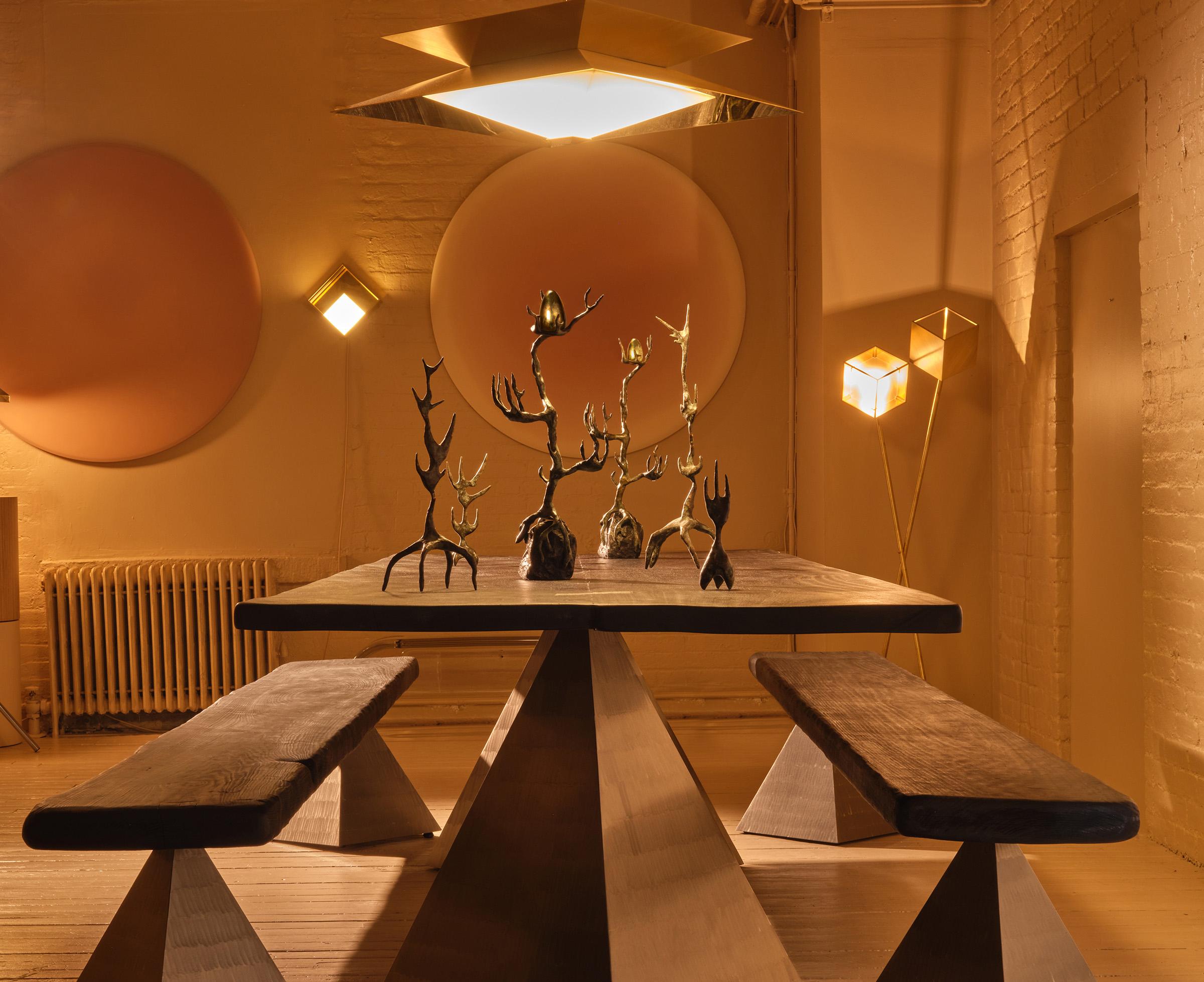 Flis Sculptural Floor Lamp Brass by Diaphan Studio, REP by Tuleste Factory 8