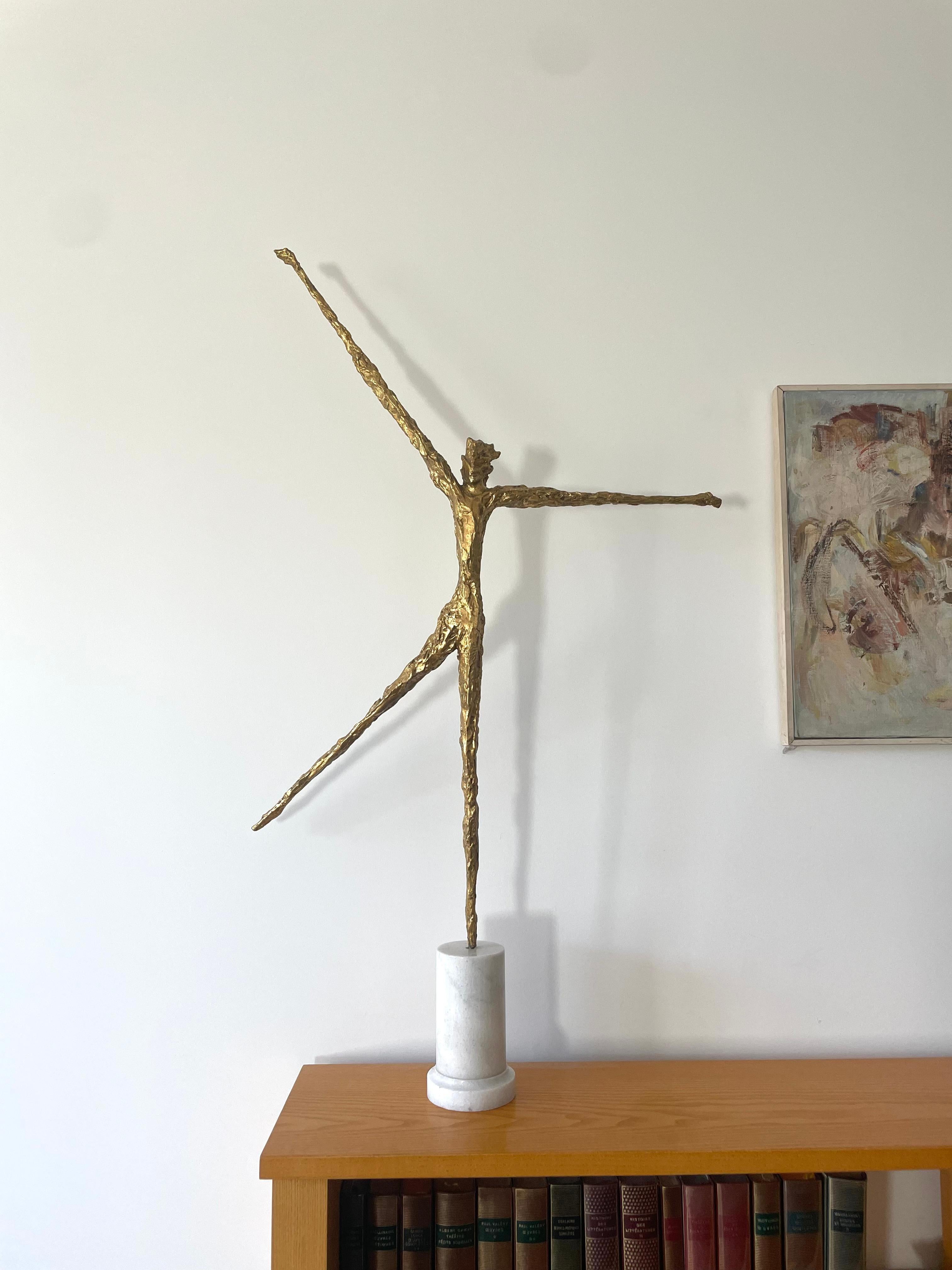 Félix Agostini, rare original sculpture   Dancer or Icarus For Sale 4
