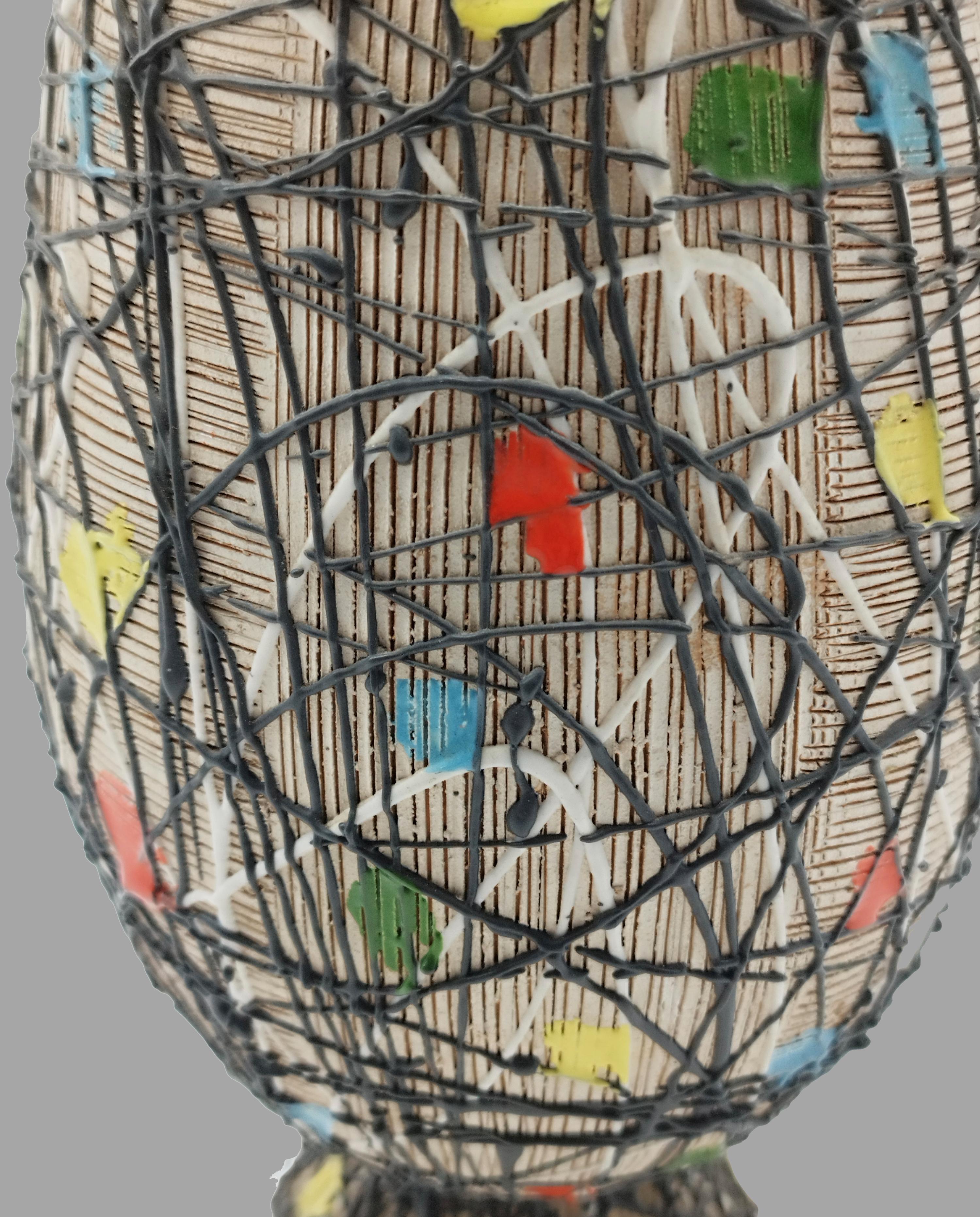 Vaso in terracotta dipinto a mano F.lli Fanciullacci, Italia 1960 in vendita 2