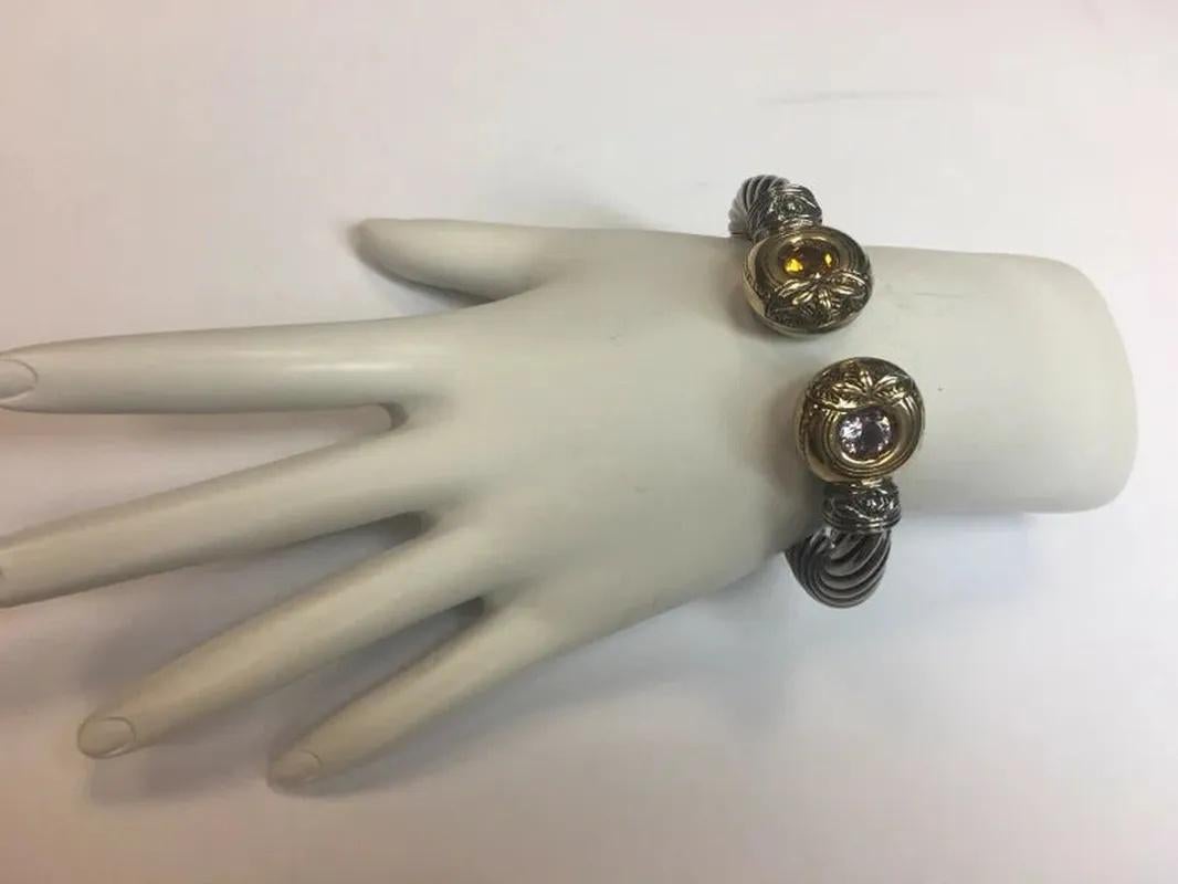 Bracciale retro FLLI Menegatti in oro giallo e argento Made In Italy In condizioni buone in vendita a Los Angeles, CA