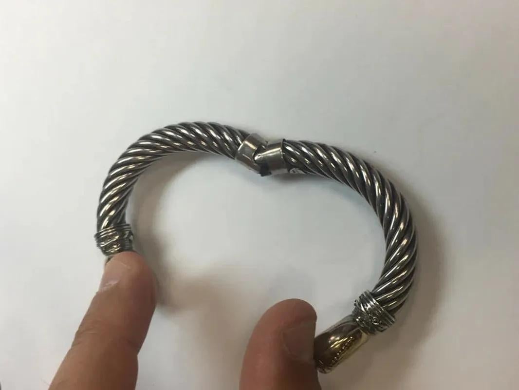 Bracciale retro FLLI Menegatti in oro giallo e argento Made In Italy in vendita 1