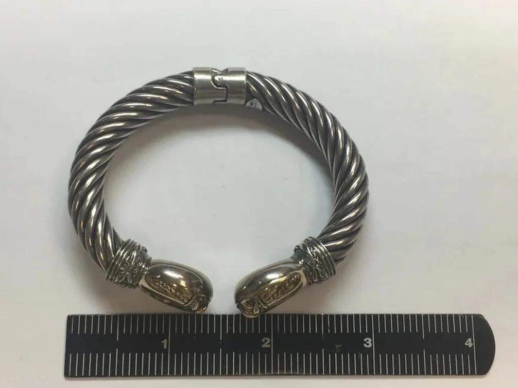 Bracciale retro FLLI Menegatti in oro giallo e argento Made In Italy in vendita 2
