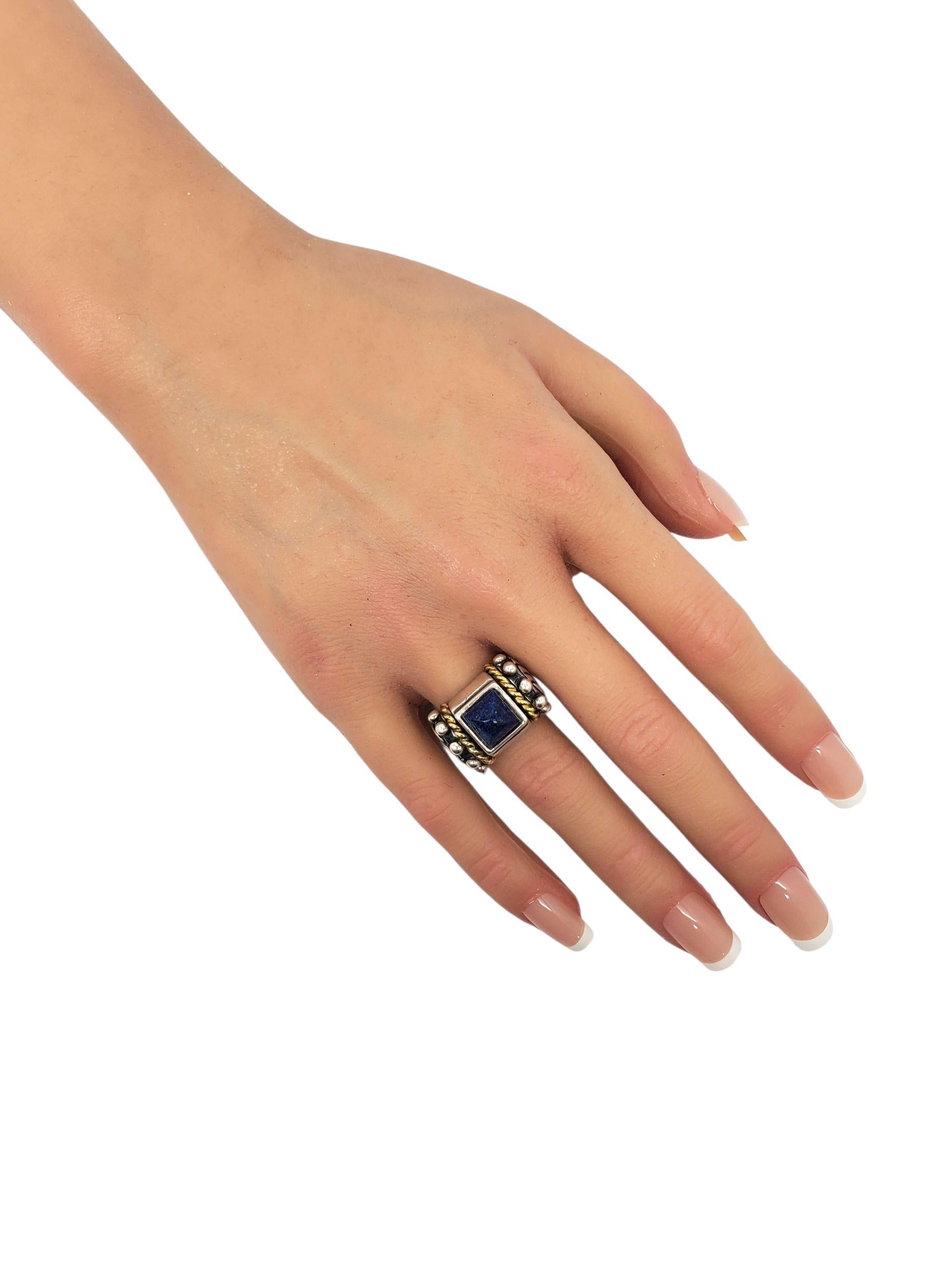 Flli Menegatti Anello in argento e lapislazzuli in tonalità oro misura 6 #23607 in vendita 1