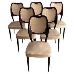 F.lli Rigamonti set of 6 1950s dining chairs