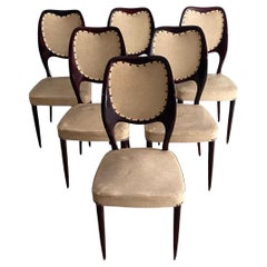 F.lli Rigamonti set of 6 1950s dining chairs F.lli Rigamonti set of 6 1950s dining chairs
