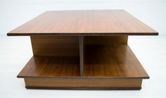 F.Lli Saporiti Mid-Century Modern Italian Walnut Coffee Table, 1960s