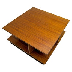 F.Lli Saporiti Mid-Century Modern Italian Walnut Coffee Table, 1960s